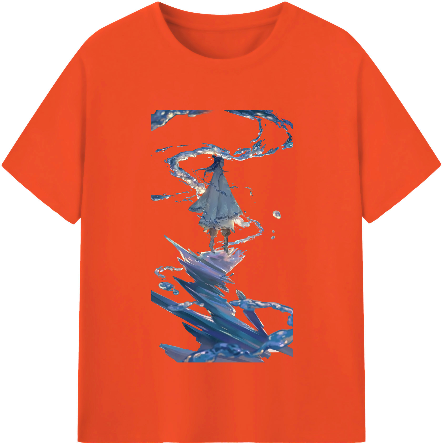 （画像用） Ne Zha 2 ナタ 魔童の大暴れ 綿100％半袖Tシャツ（フロントプリント）