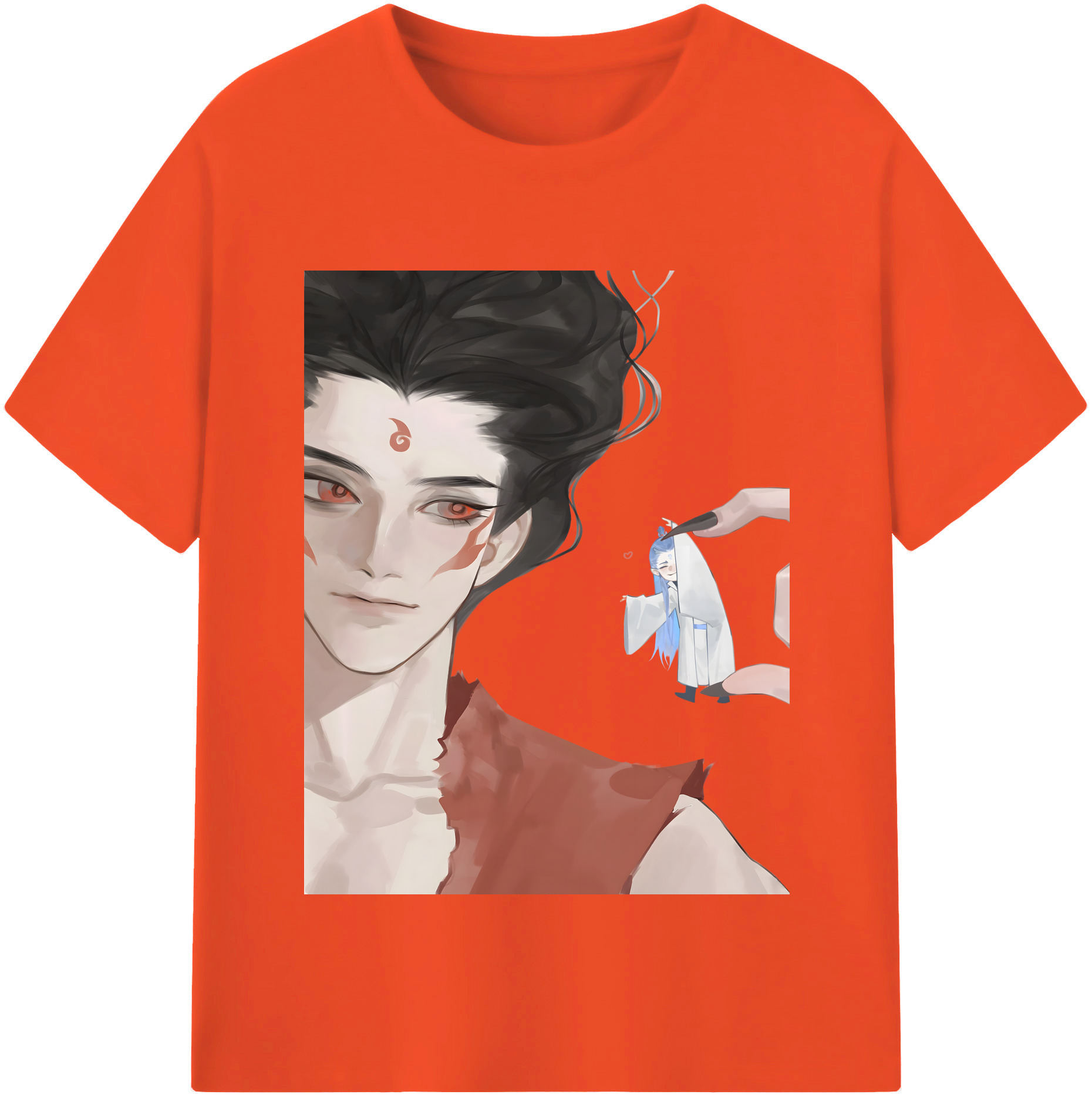 （画像用） Ne Zha 2 ナタ 魔童の大暴れ 綿100％半袖Tシャツ（フロントプリント）
