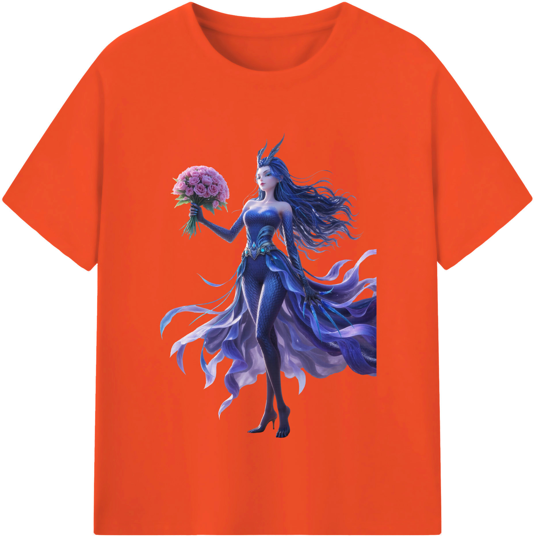 （画像用） Ne Zha 2 ナタ 魔童の大暴れ 綿100％半袖Tシャツ（フロントプリント）