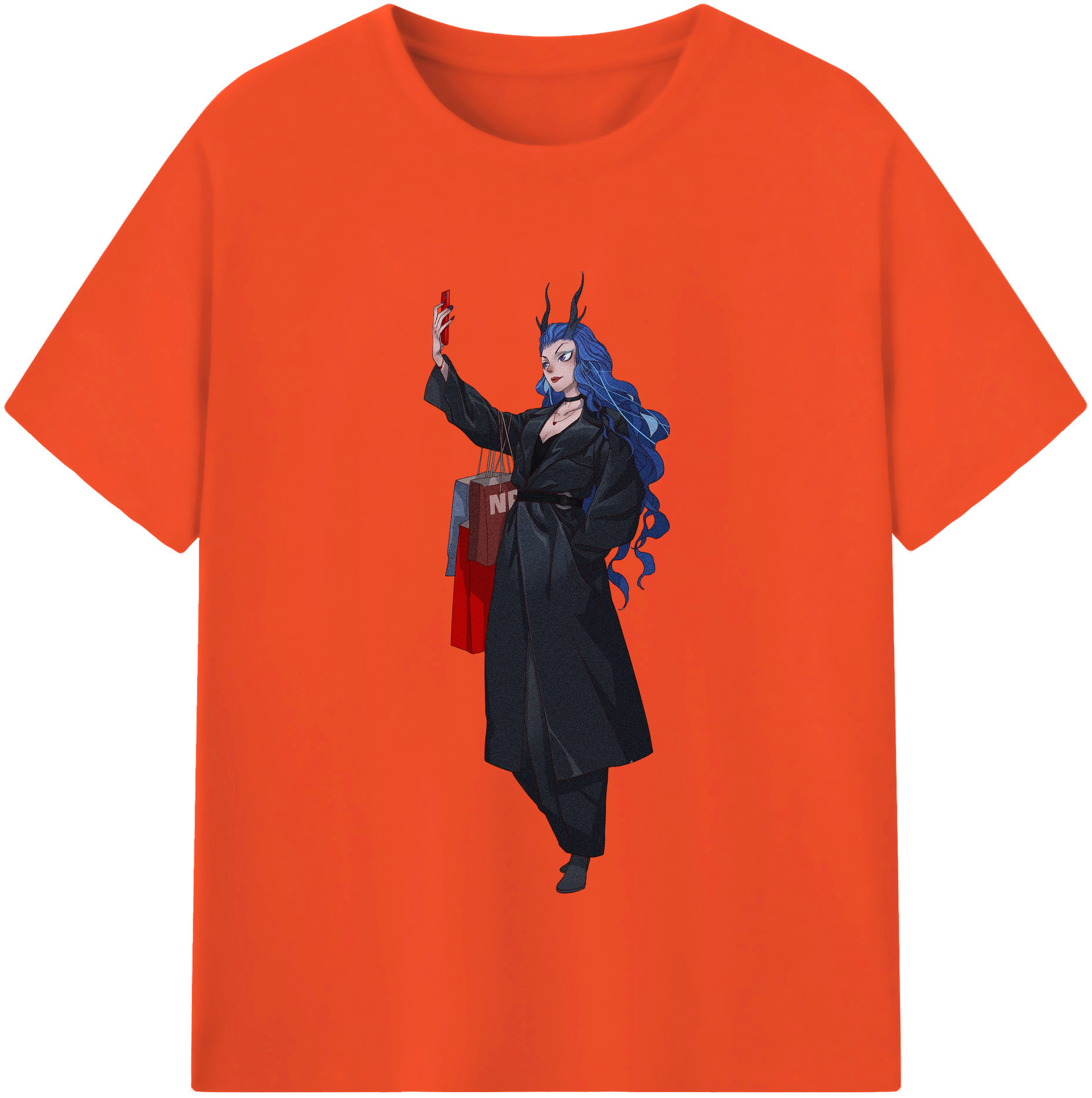 （画像用） Ne Zha 2 ナタ 魔童の大暴れ 綿100％半袖Tシャツ（フロントプリント）