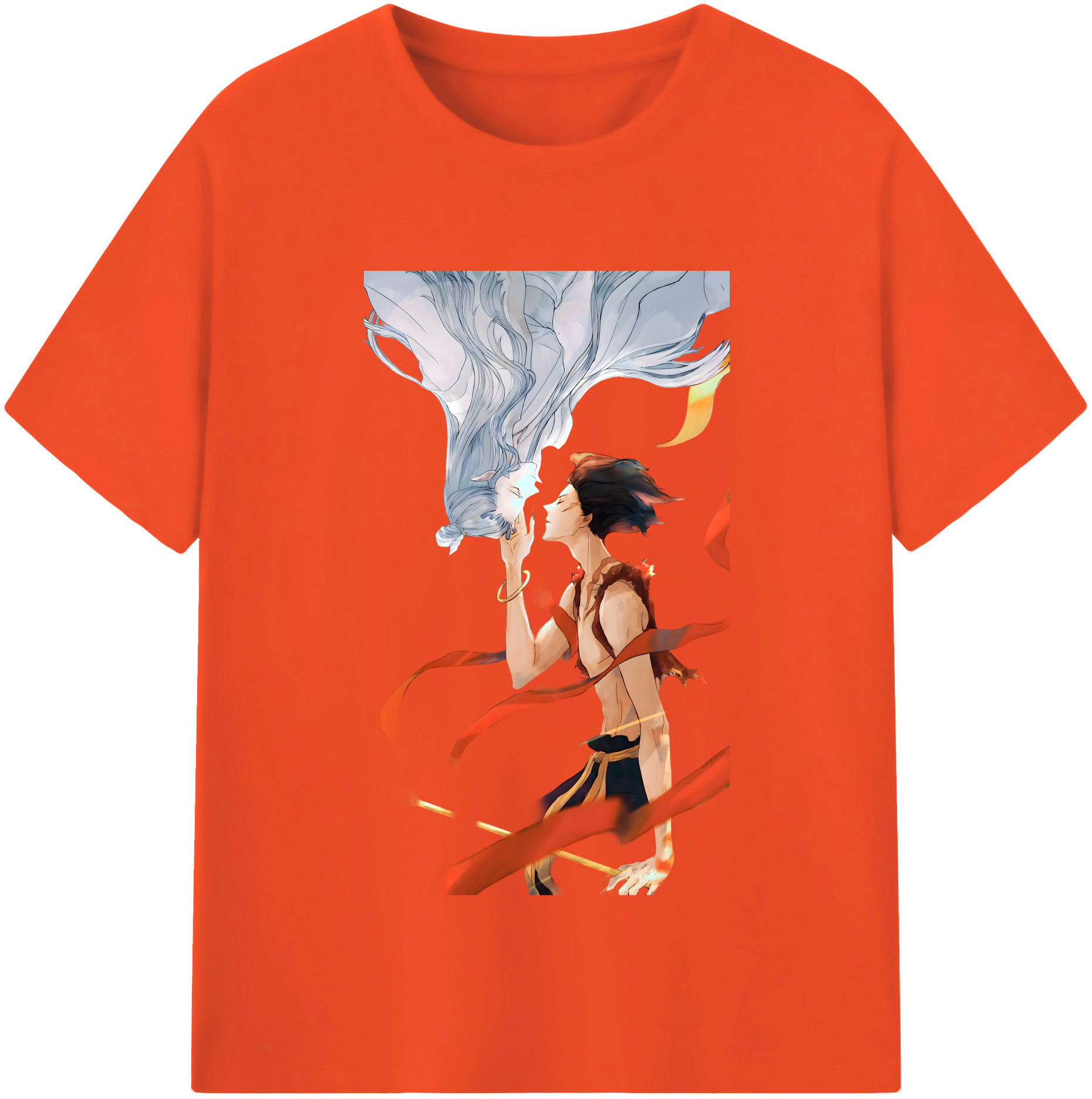 （画像用） Ne Zha 2 ナタ 魔童の大暴れ 綿100％半袖Tシャツ（フロントプリント）