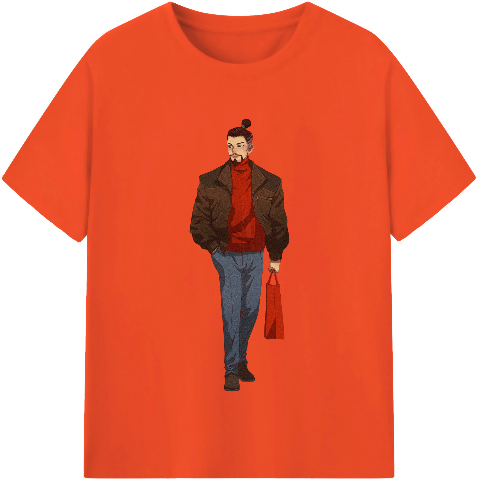 （画像用） Ne Zha 2 ナタ 魔童の大暴れ 綿100％半袖Tシャツ（フロントプリント）