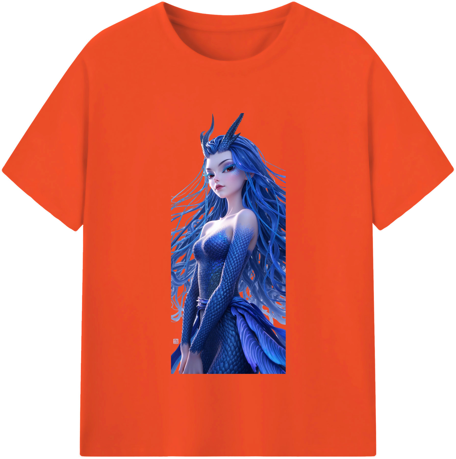 （画像用） Ne Zha 2 ナタ 魔童の大暴れ 綿100％半袖Tシャツ（フロントプリント）