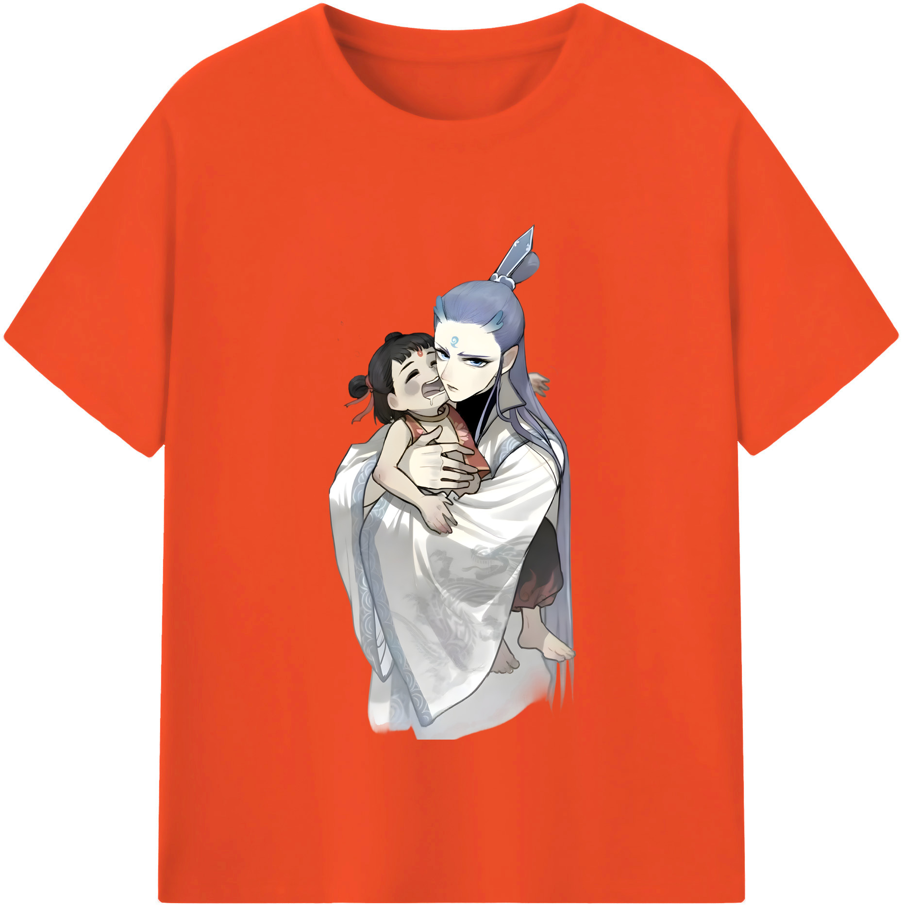 （画像用） Ne Zha 2 ナタ 魔童の大暴れ 綿100％半袖Tシャツ（フロントプリント）