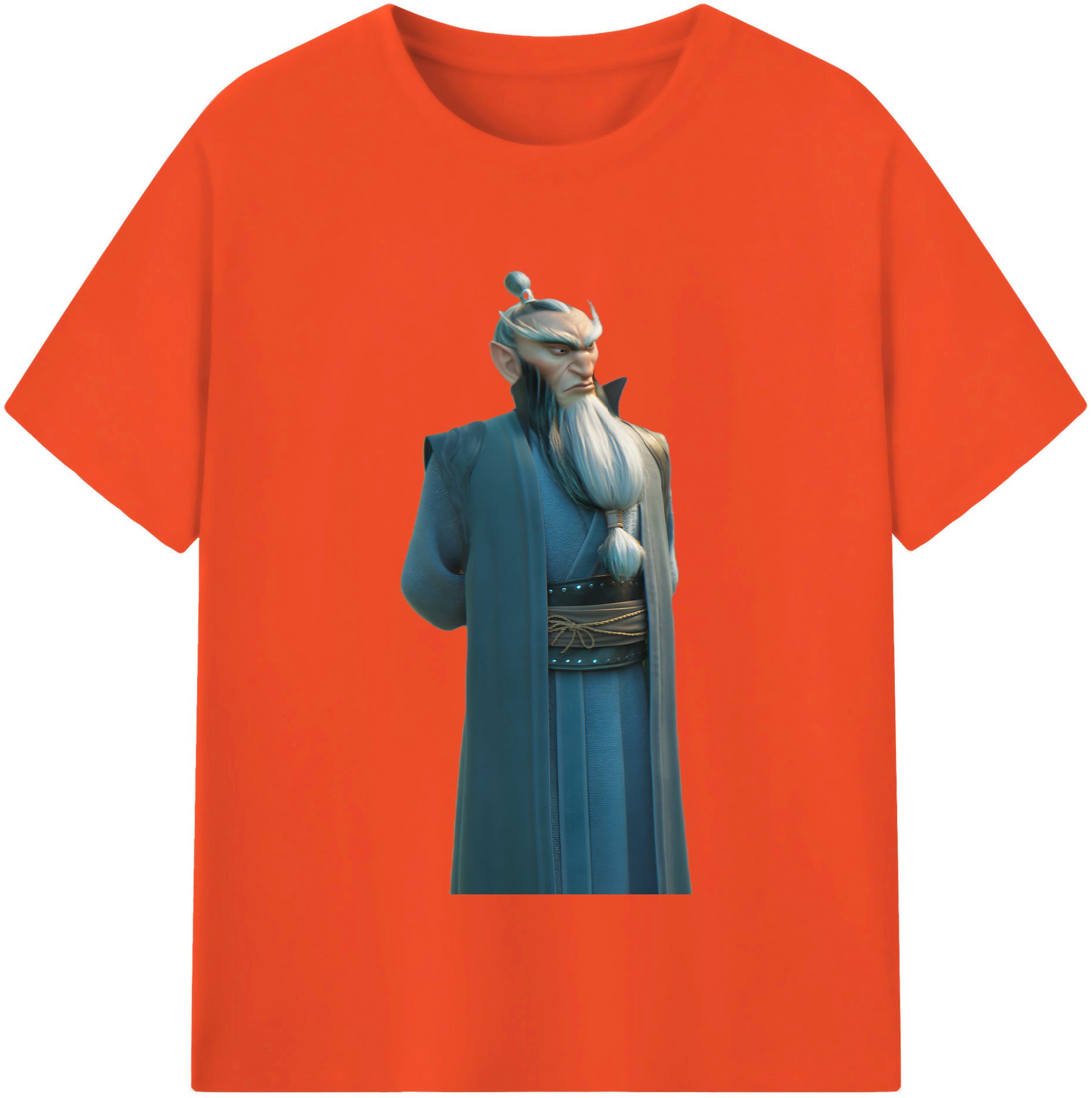 （画像用） Ne Zha 2 ナタ 魔童の大暴れ 綿100％半袖Tシャツ（フロントプリント）
