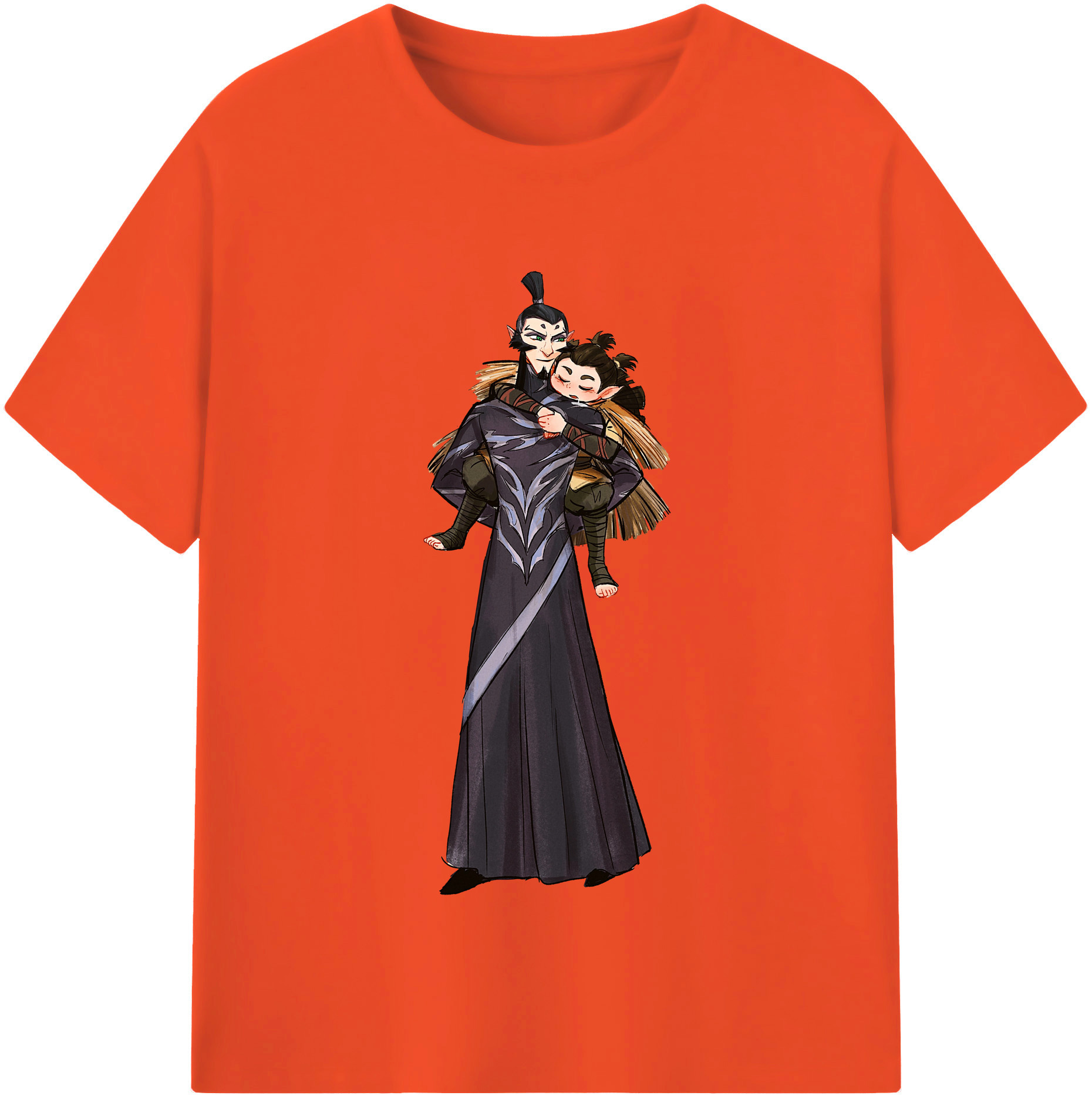 （画像用） Ne Zha 2 ナタ 魔童の大暴れ 綿100％半袖Tシャツ（フロントプリント）