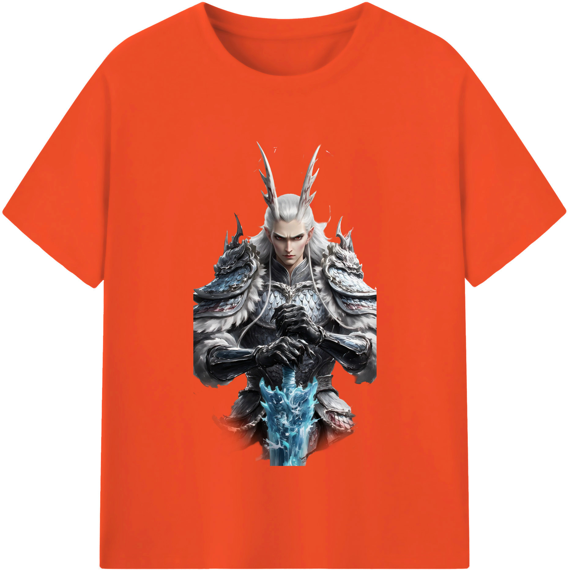（画像用） Ne Zha 2 ナタ 魔童の大暴れ 綿100％半袖Tシャツ（フロントプリント）