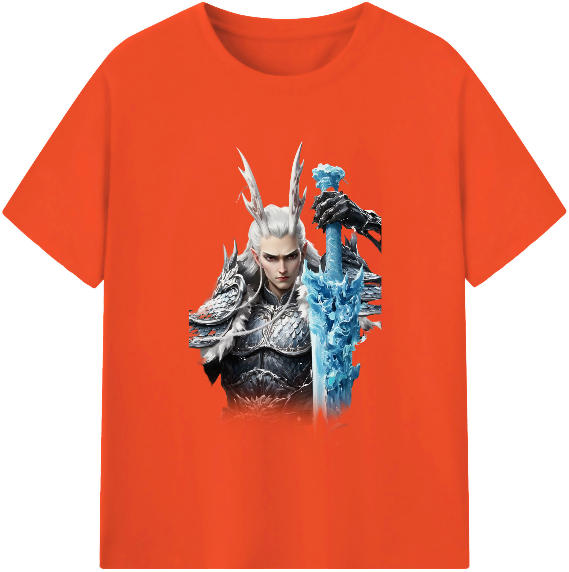 （画像用） Ne Zha 2 ナタ 魔童の大暴れ 綿100％半袖Tシャツ（フロントプリント）