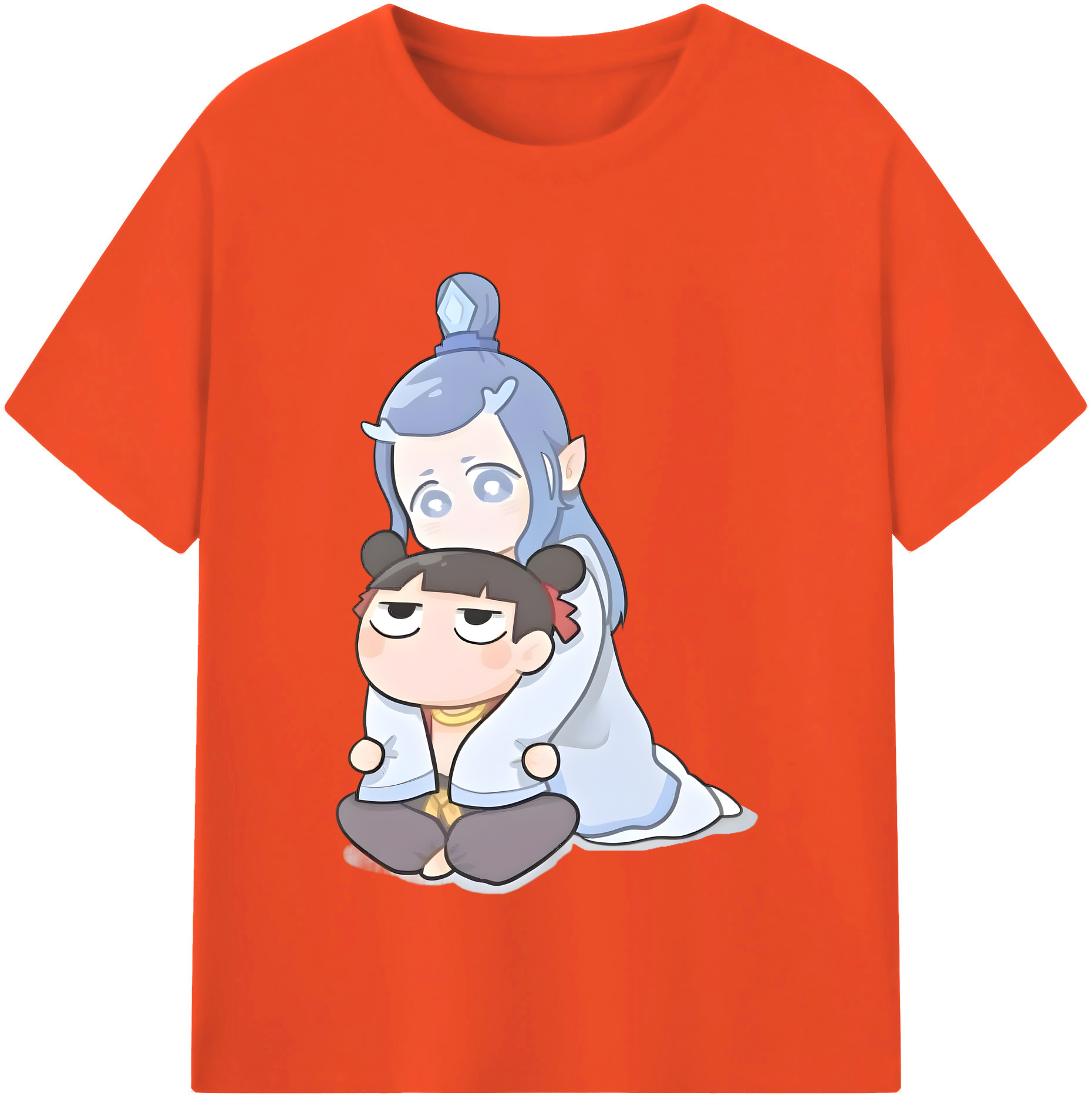 （画像用） Ne Zha 2 ナタ 魔童の大暴れ 綿100％半袖Tシャツ（フロントプリント）