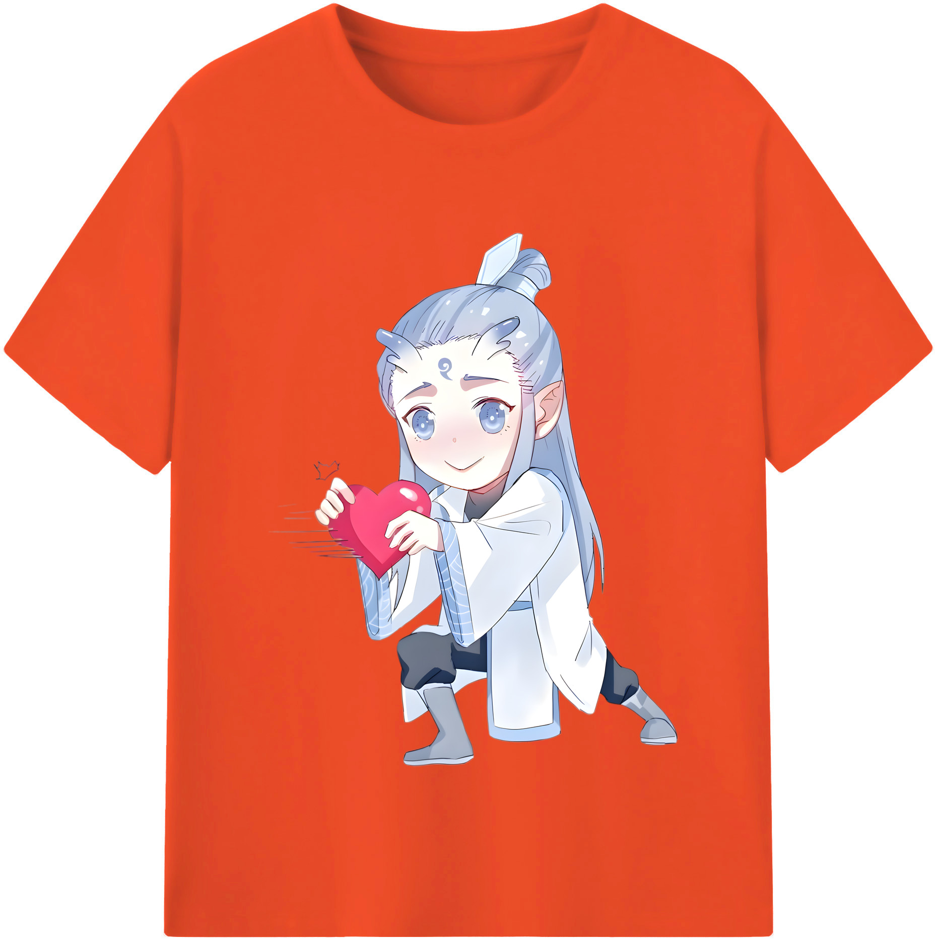 （画像用） Ne Zha 2 ナタ 魔童の大暴れ 綿100％半袖Tシャツ（フロントプリント）