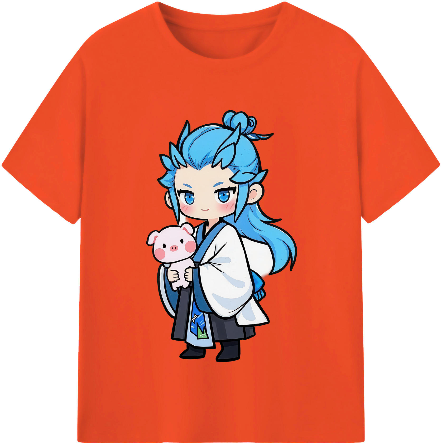 （画像用） Ne Zha 2 ナタ 魔童の大暴れ 綿100％半袖Tシャツ（フロントプリント）