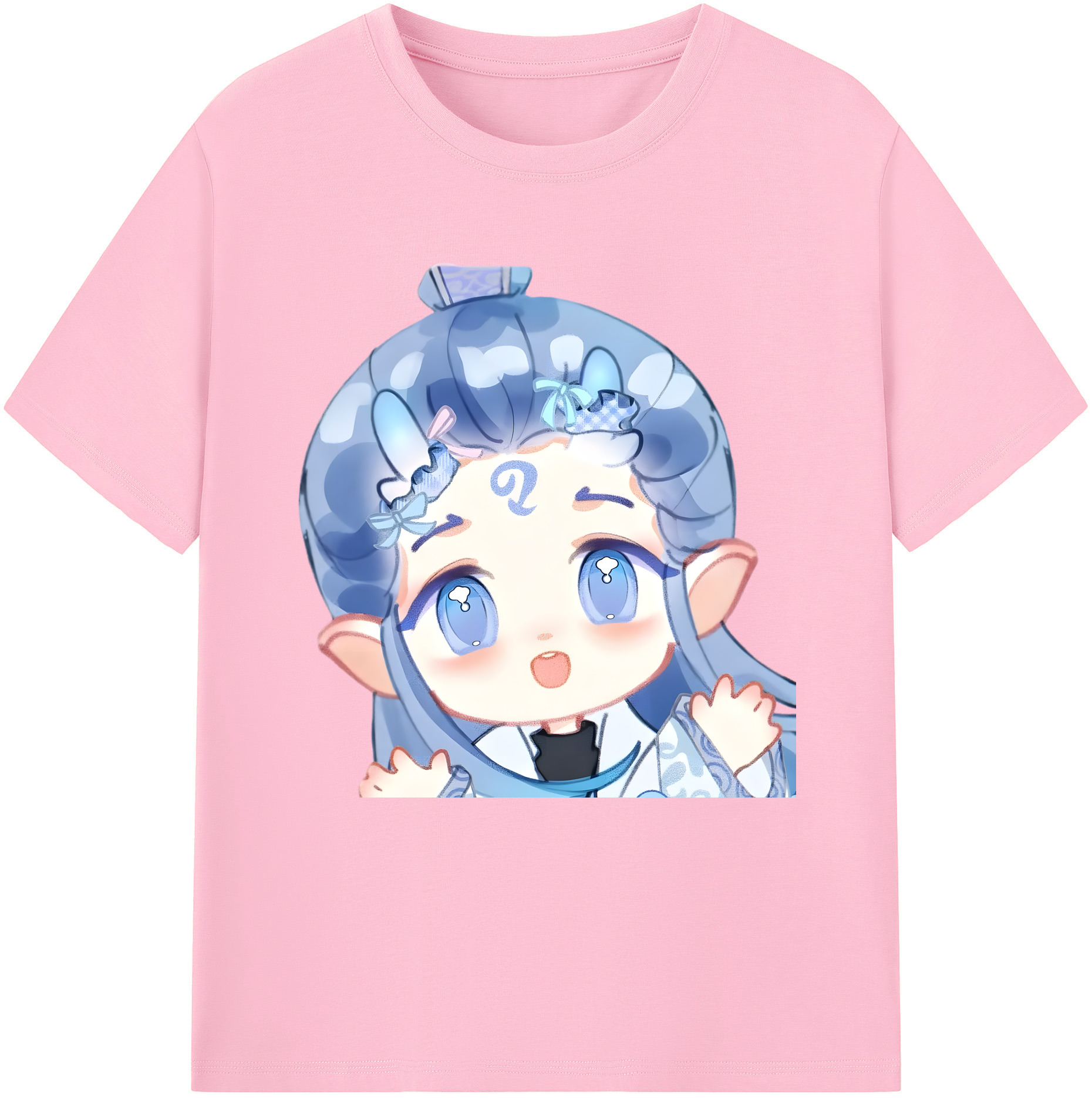（画像用） Ne Zha 2 ナタ 魔童の大暴れ 綿100％半袖Tシャツ（フロントプリント）