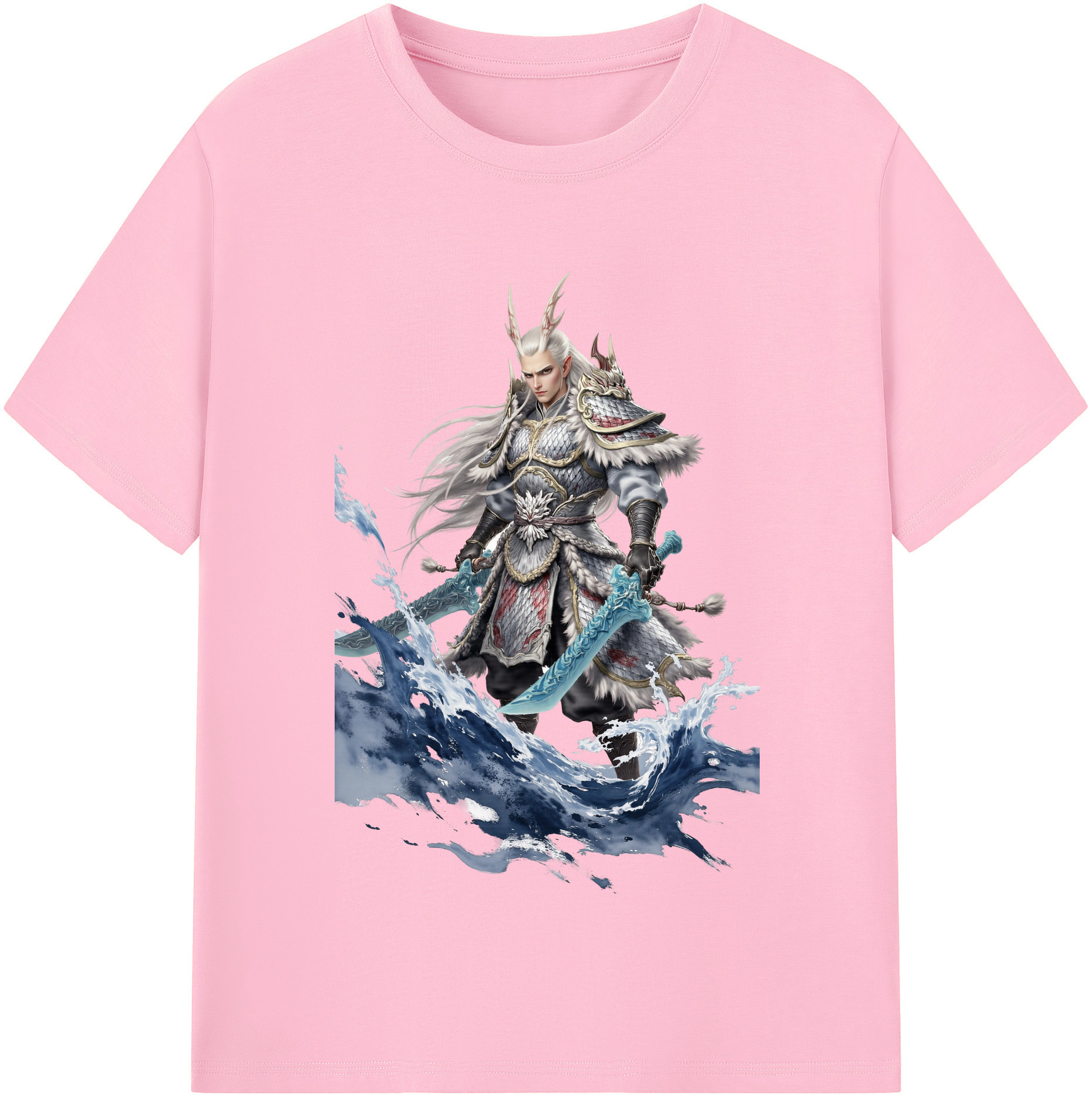 （画像用） Ne Zha 2 ナタ 魔童の大暴れ 綿100％半袖Tシャツ（フロントプリント）