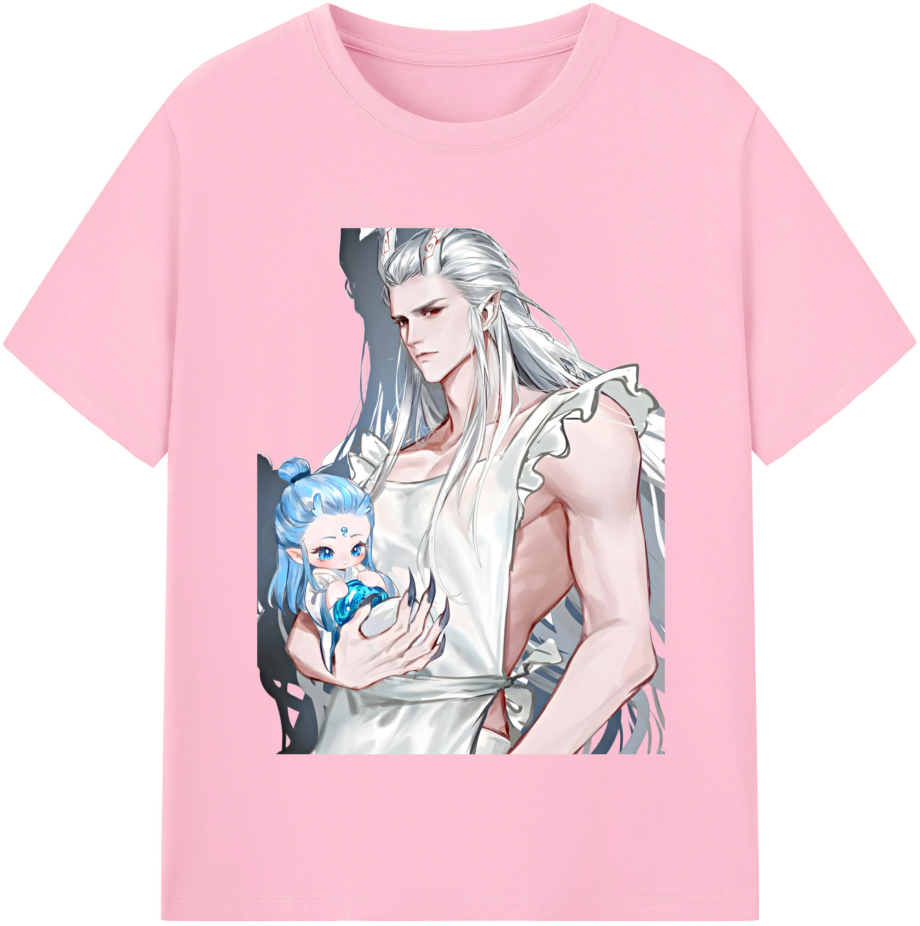 （画像用） Ne Zha 2 ナタ 魔童の大暴れ 綿100％半袖Tシャツ（フロントプリント）