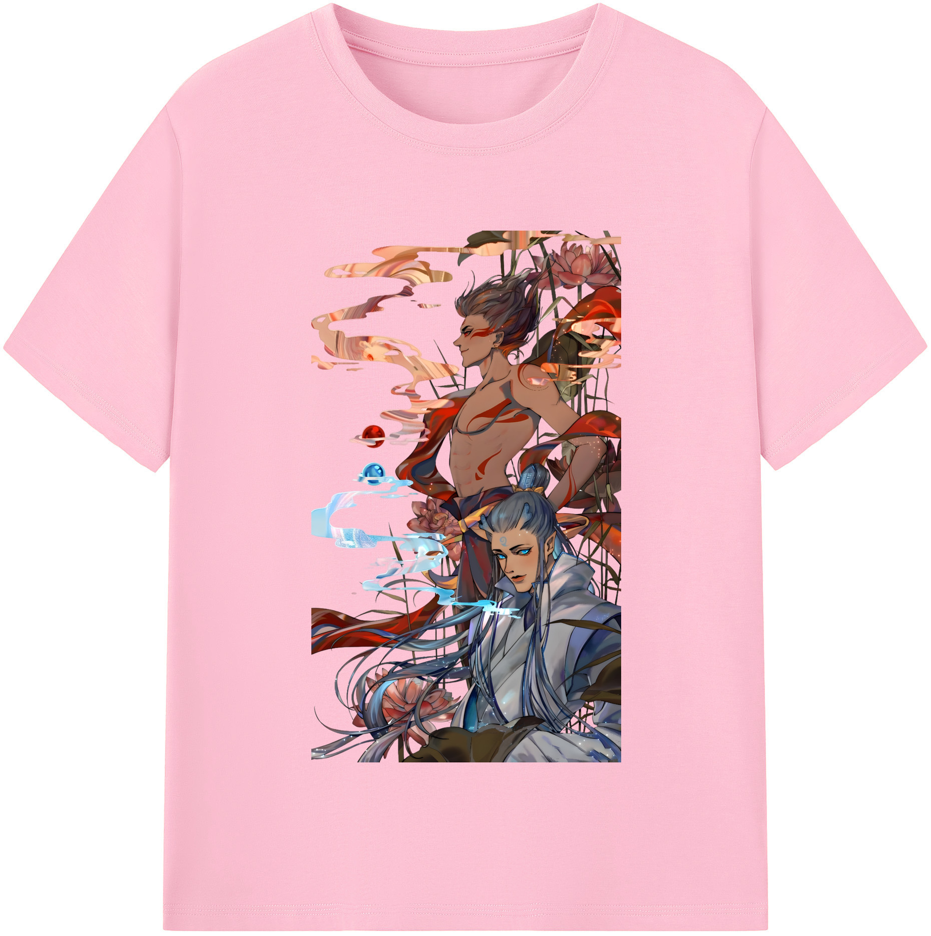 （画像用） Ne Zha 2 ナタ 魔童の大暴れ 綿100％半袖Tシャツ（フロントプリント）