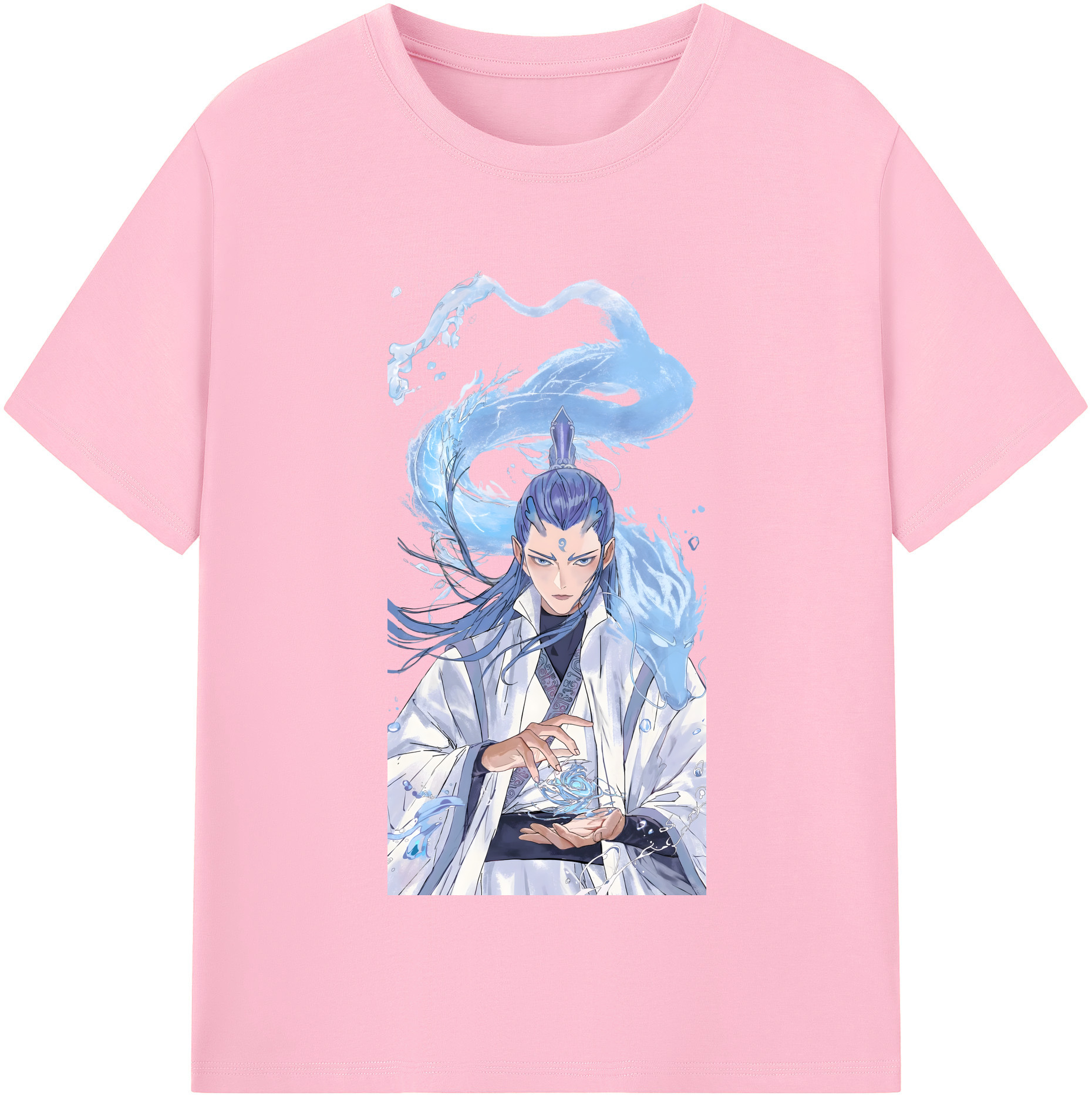 （画像用） Ne Zha 2 ナタ 魔童の大暴れ 綿100％半袖Tシャツ（フロントプリント）