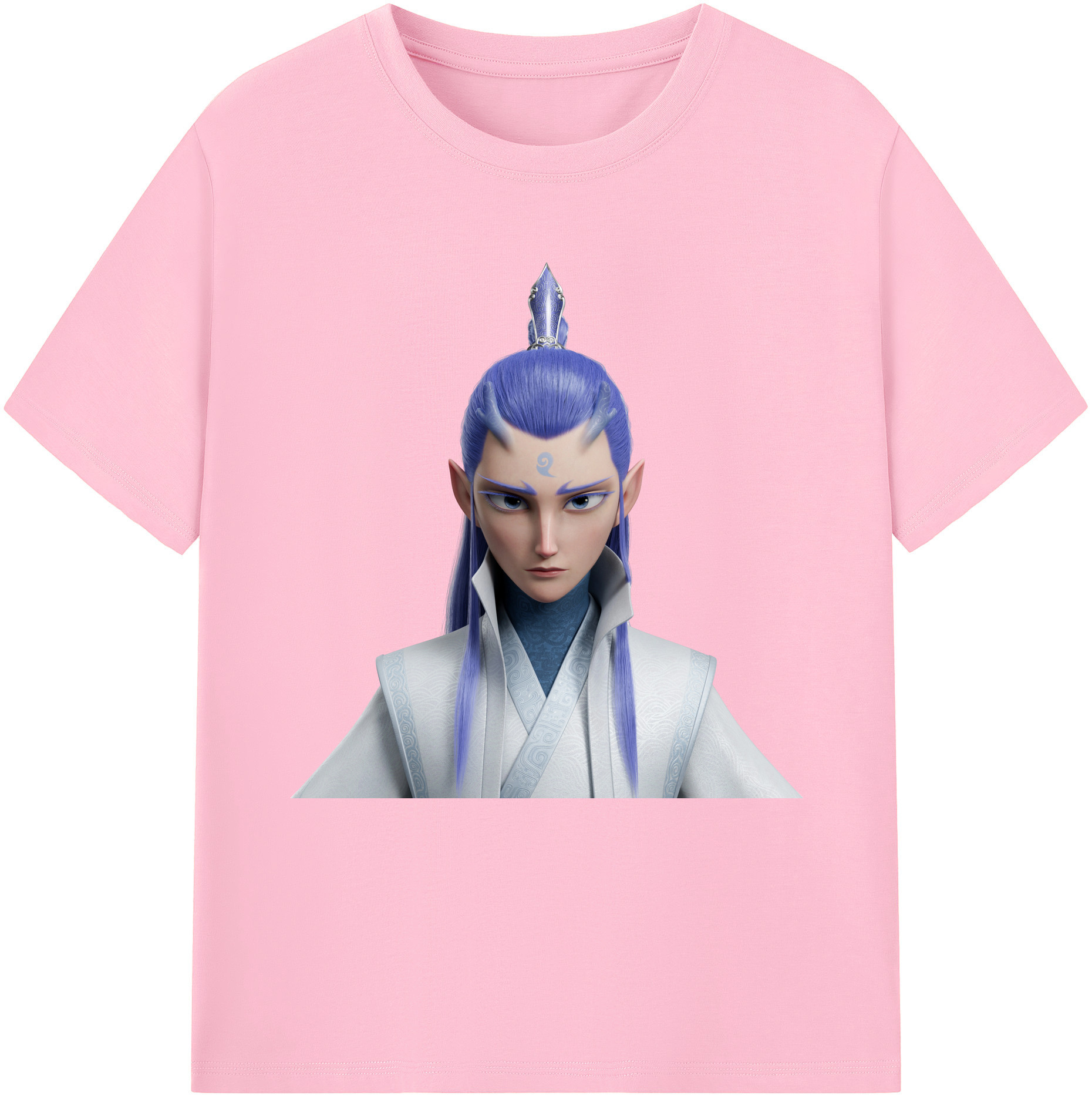 （画像用） Ne Zha 2 ナタ 魔童の大暴れ 綿100％半袖Tシャツ（フロントプリント）