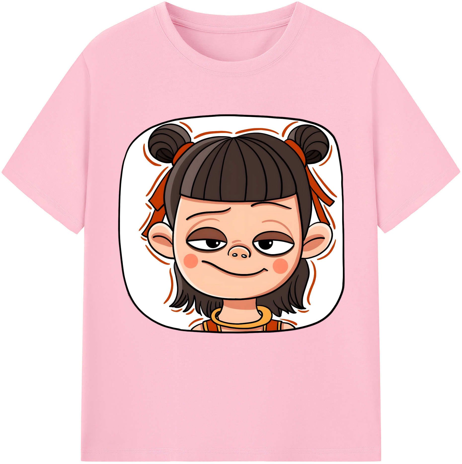 （画像用） Ne Zha 2 ナタ 魔童の大暴れ 綿100％半袖Tシャツ（フロントプリント）