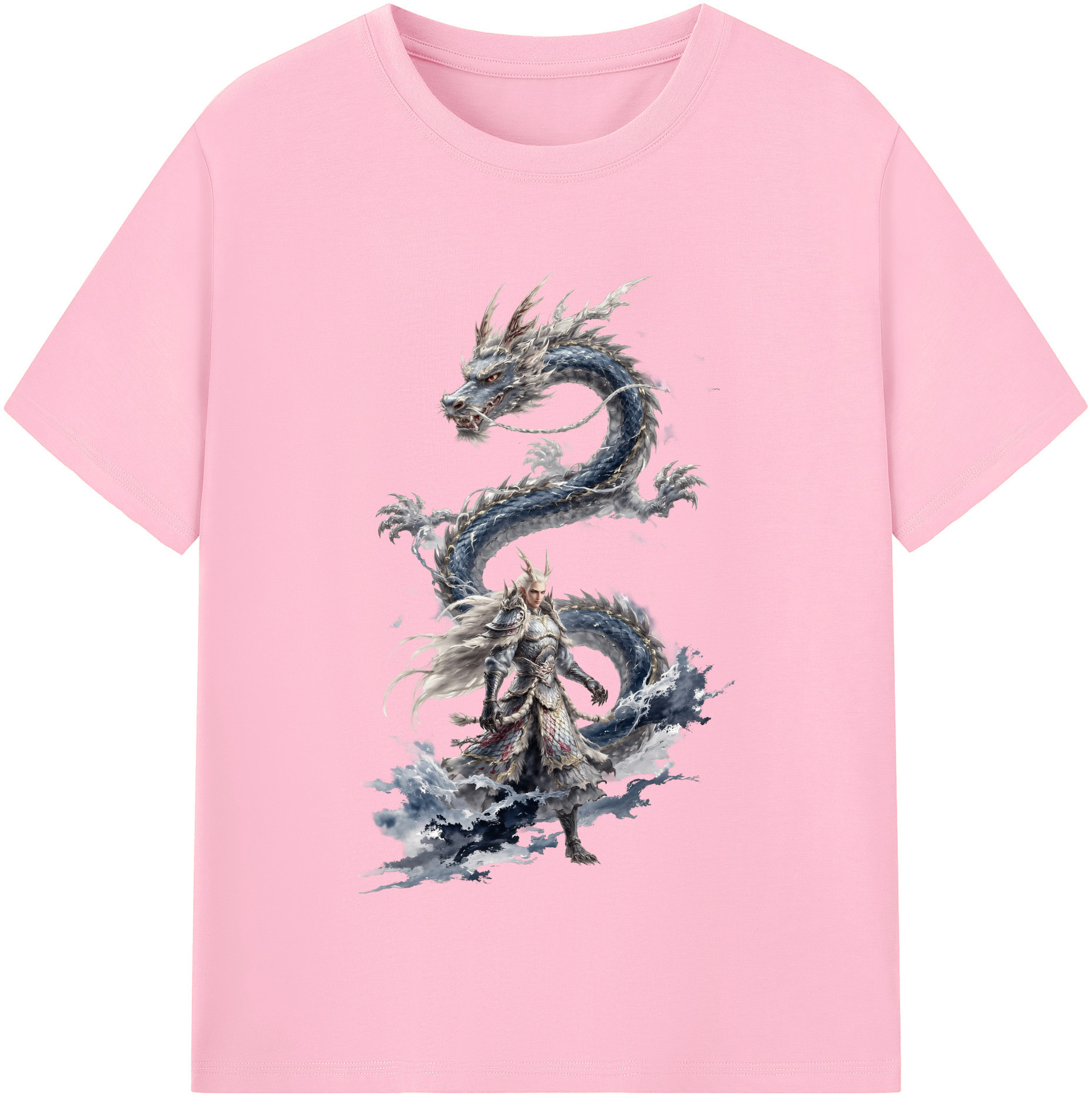 （画像用） Ne Zha 2 ナタ 魔童の大暴れ 綿100％半袖Tシャツ（フロントプリント）