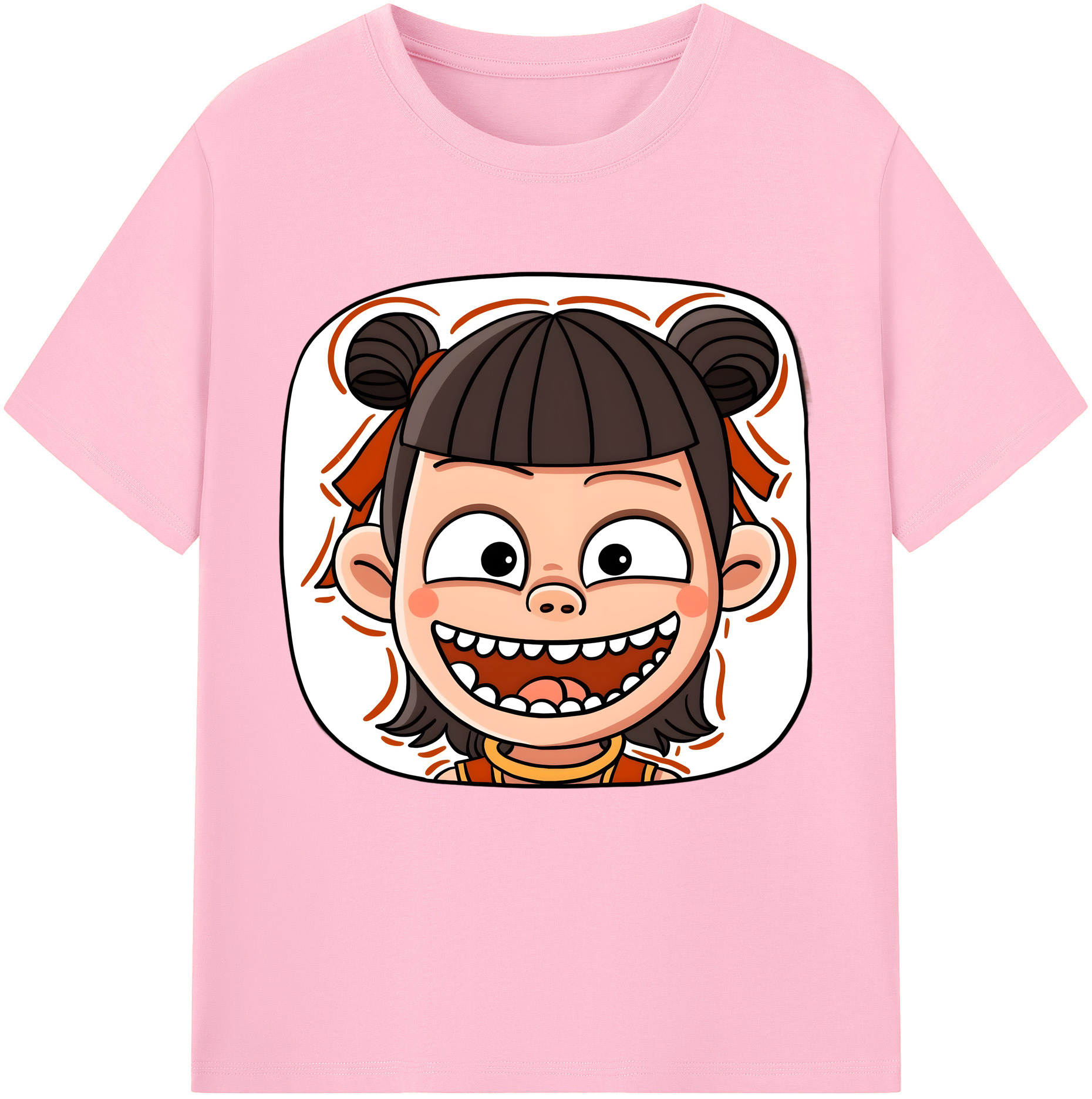 （画像用） Ne Zha 2 ナタ 魔童の大暴れ 綿100％半袖Tシャツ（フロントプリント）