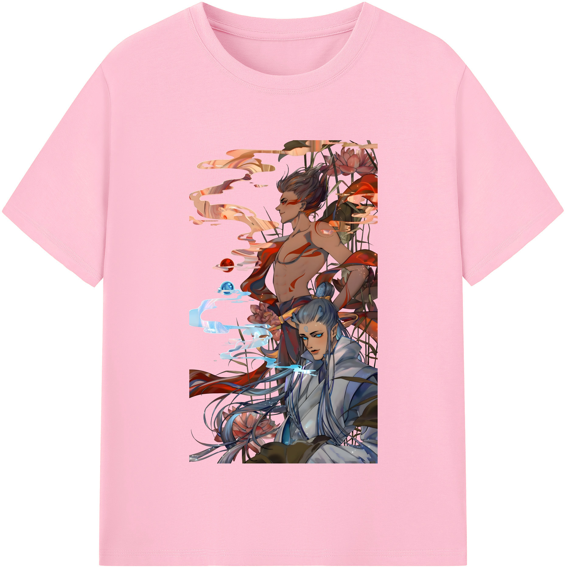 （画像用） Ne Zha 2 ナタ 魔童の大暴れ 綿100％半袖Tシャツ（フロントプリント）