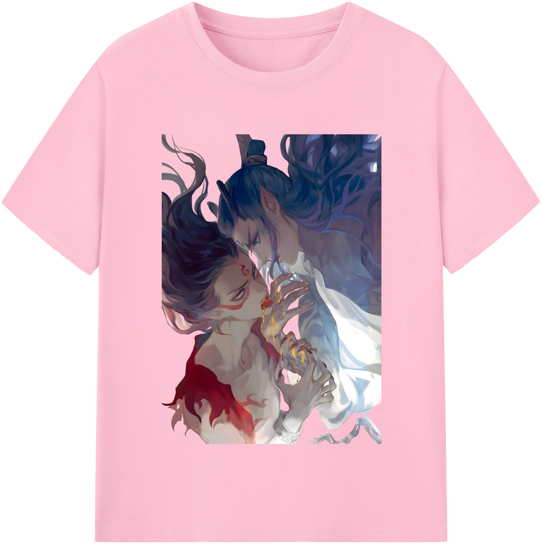 （画像用） Ne Zha 2 ナタ 魔童の大暴れ 綿100％半袖Tシャツ（フロントプリント）