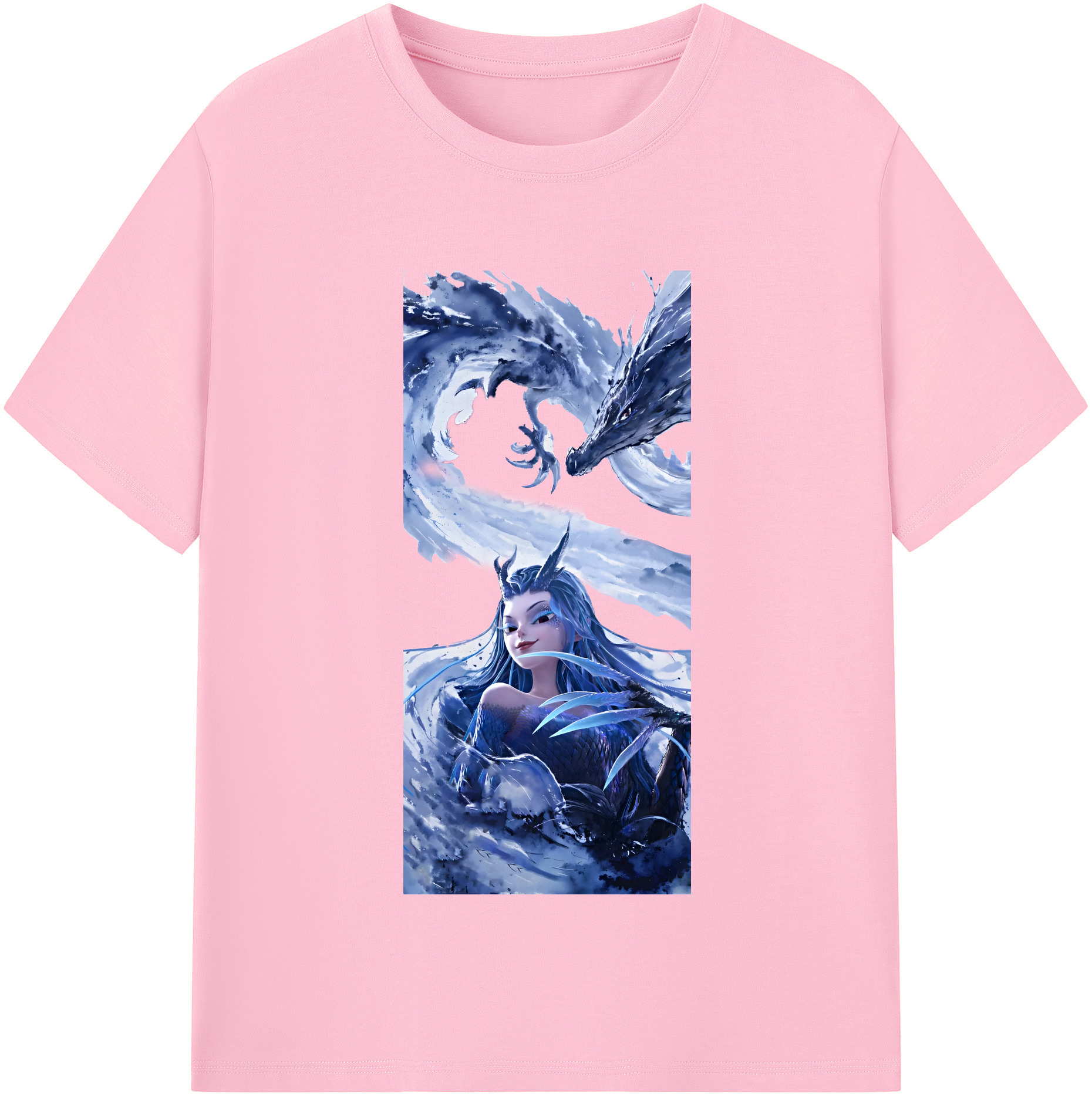 （画像用） Ne Zha 2 ナタ 魔童の大暴れ 綿100％半袖Tシャツ（フロントプリント）