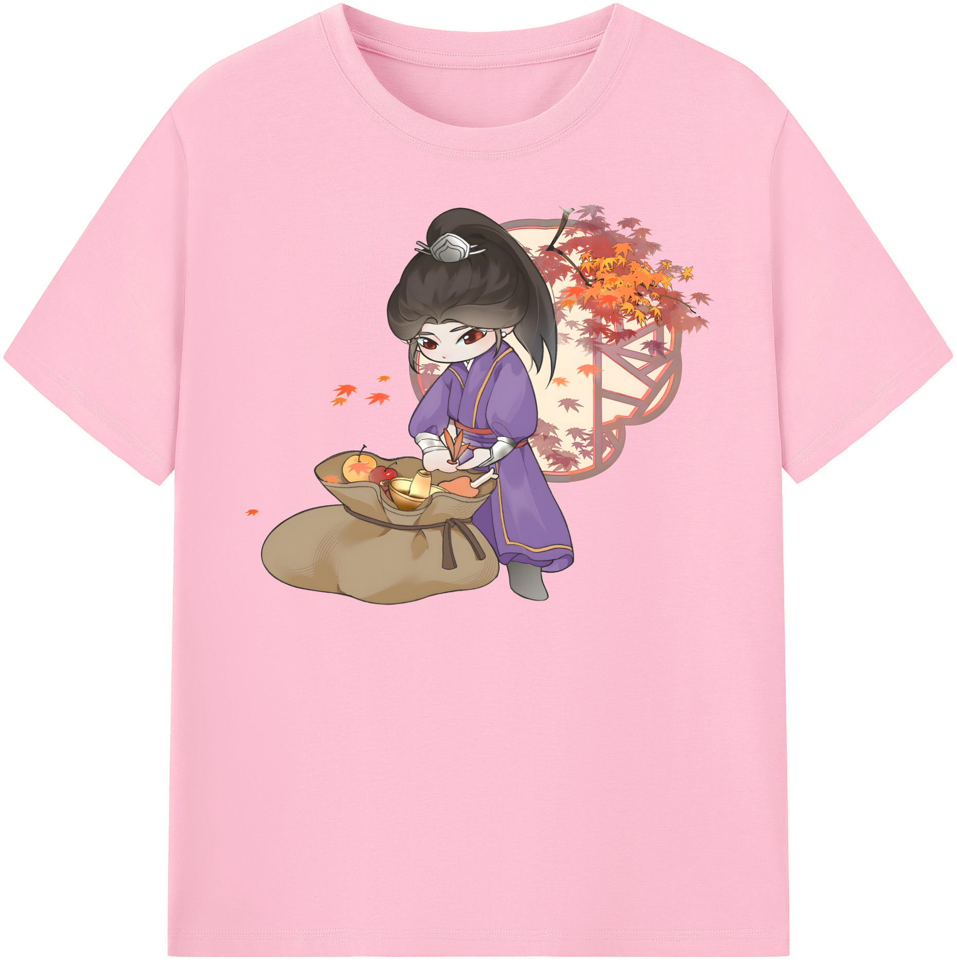（画像用） Ne Zha 2 ナタ 魔童の大暴れ 綿100％半袖Tシャツ（フロントプリント）