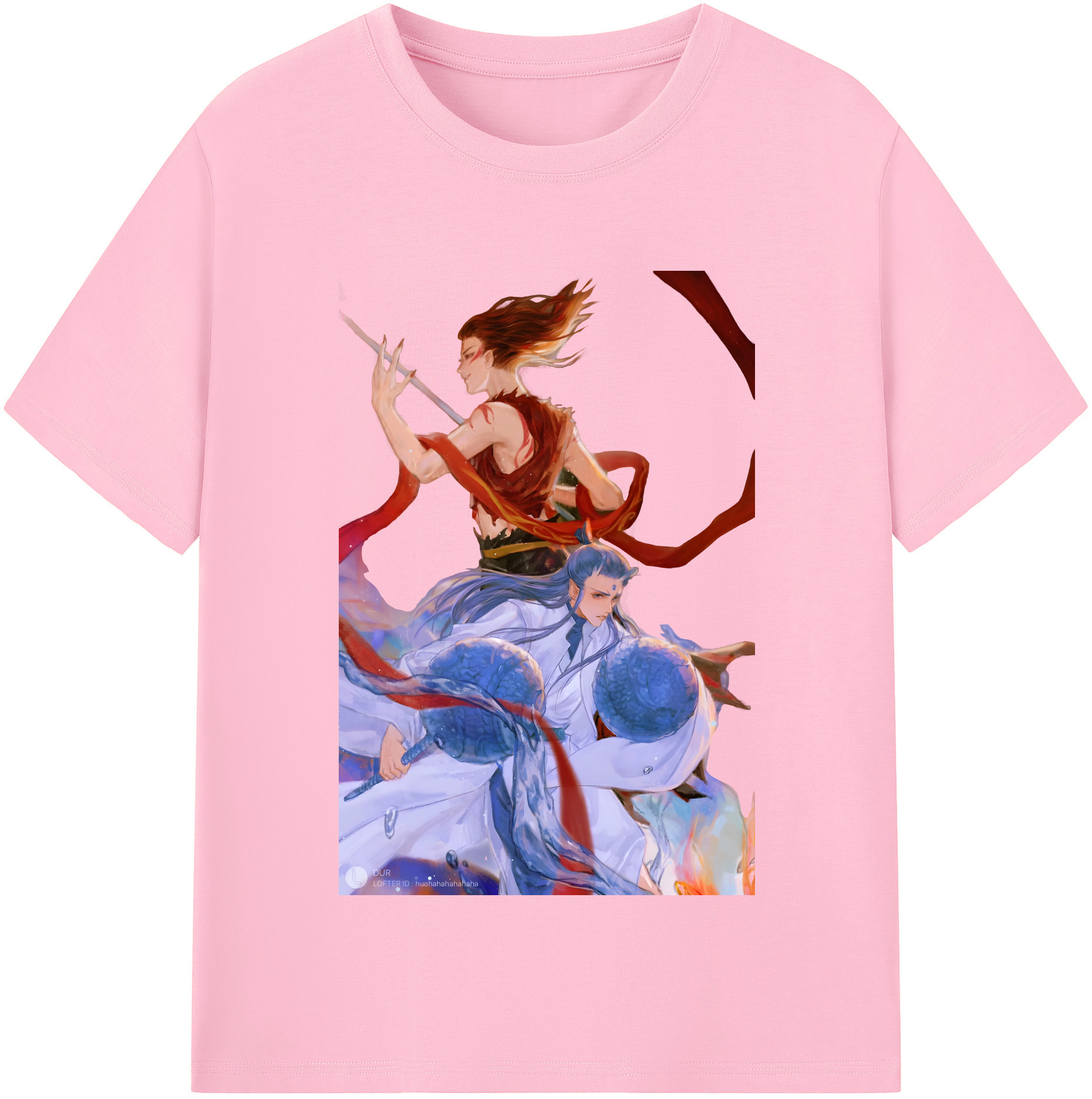 （画像用） Ne Zha 2 ナタ 魔童の大暴れ 綿100％半袖Tシャツ（フロントプリント）