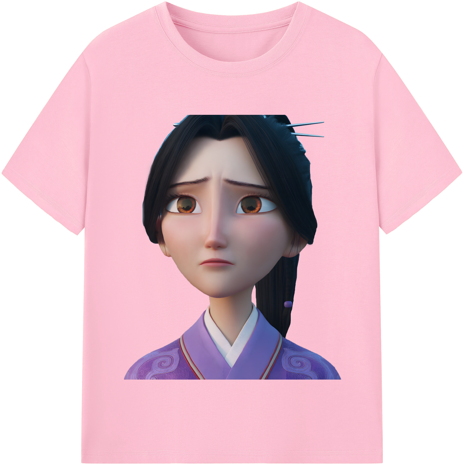 （画像用） Ne Zha 2 ナタ 魔童の大暴れ 綿100％半袖Tシャツ（フロントプリント）