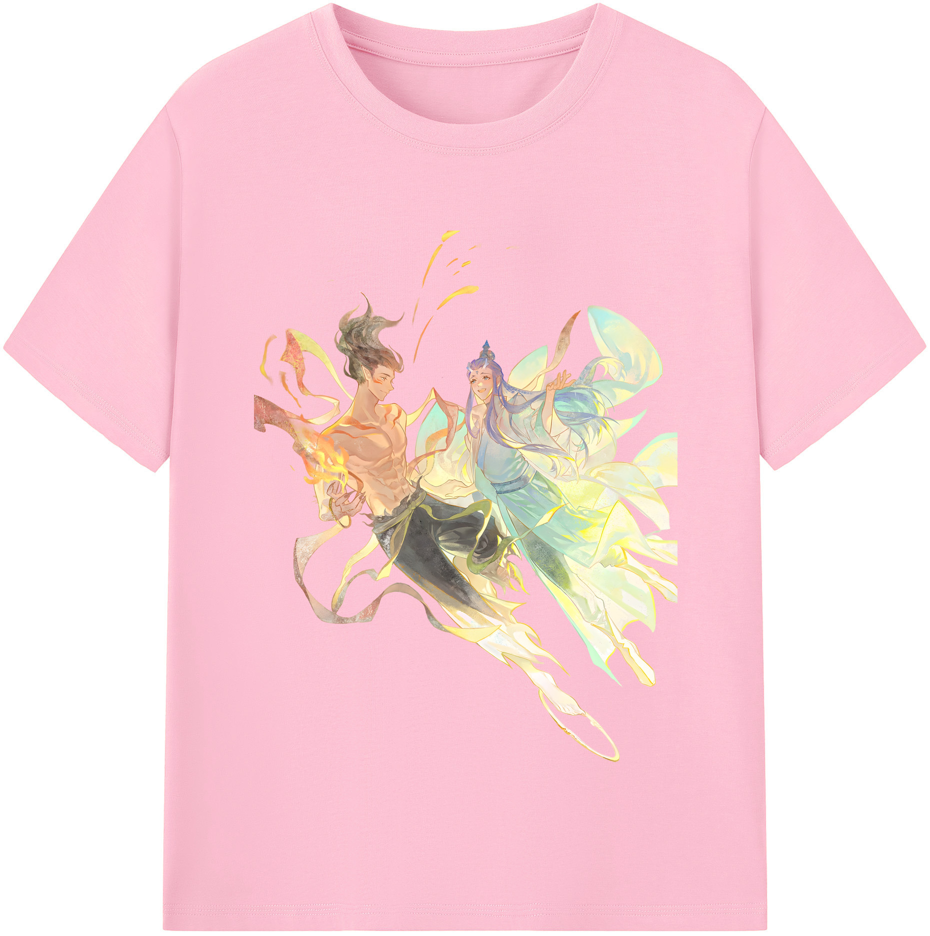 （画像用） Ne Zha 2 ナタ 魔童の大暴れ 綿100％半袖Tシャツ（フロントプリント）
