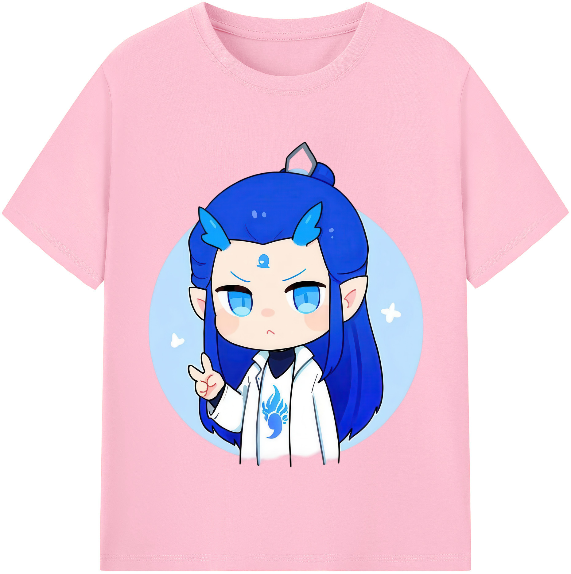 （画像用） Ne Zha 2 ナタ 魔童の大暴れ 綿100％半袖Tシャツ（フロントプリント）