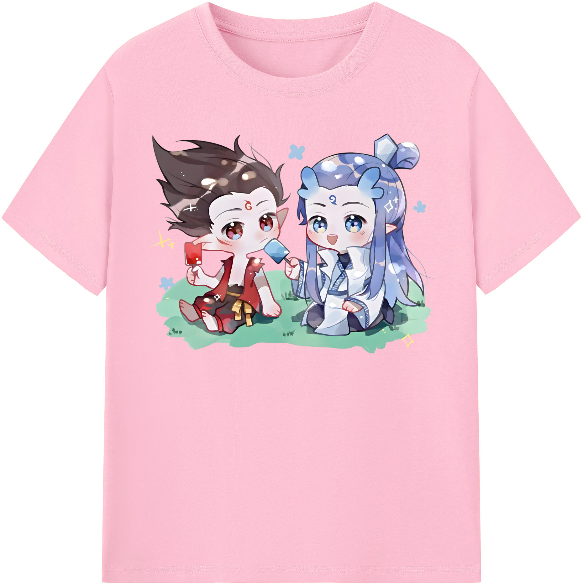 （画像用） Ne Zha 2 ナタ 魔童の大暴れ 綿100％半袖Tシャツ（フロントプリント）