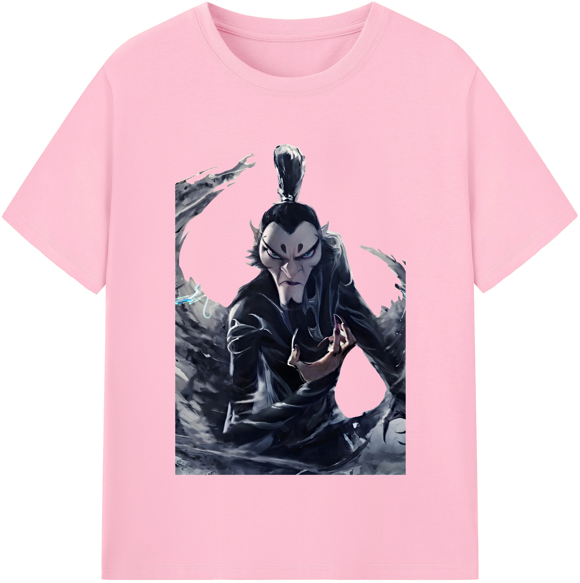 （画像用） Ne Zha 2 ナタ 魔童の大暴れ 綿100％半袖Tシャツ（フロントプリント）