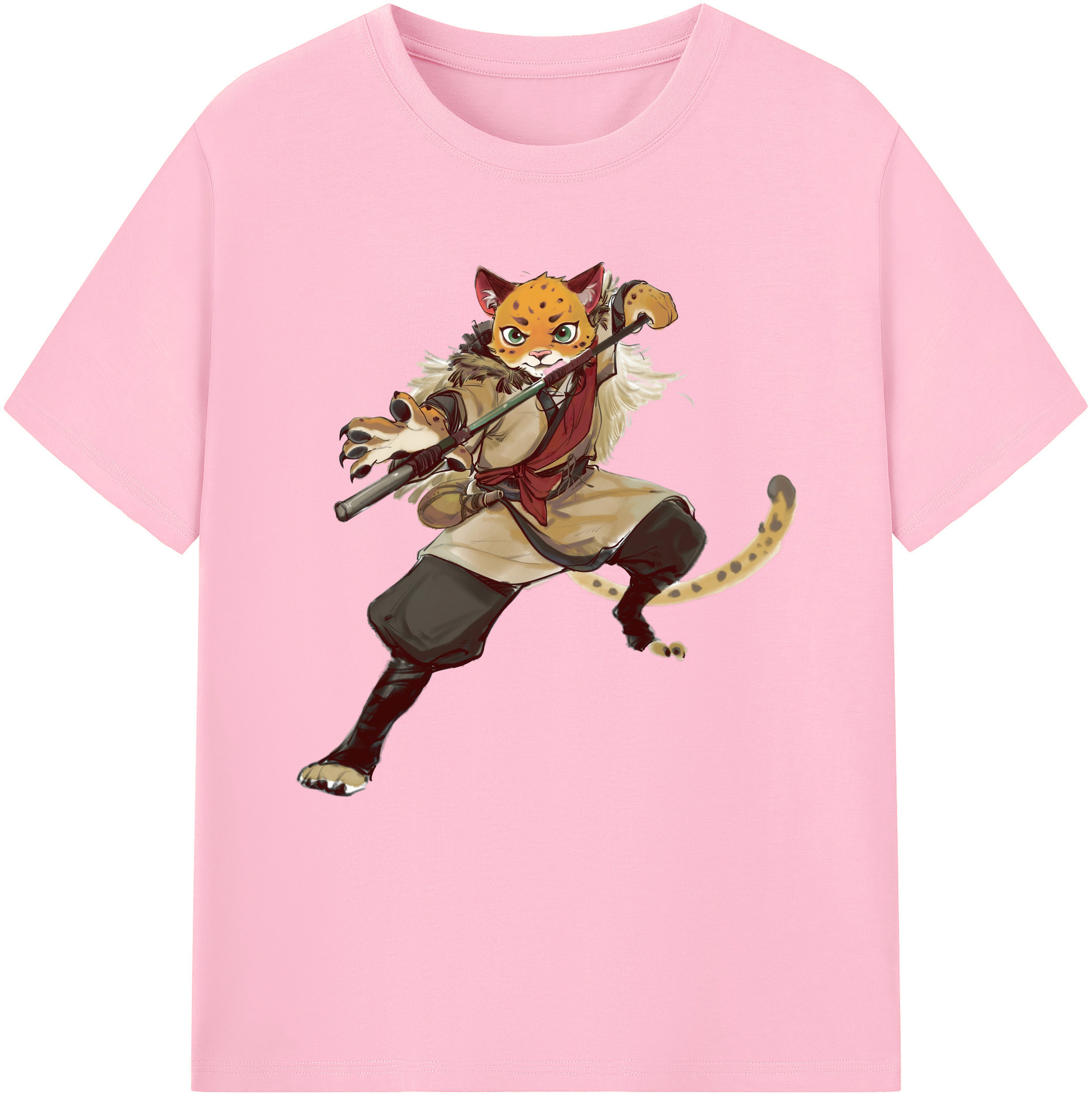 （画像用） Ne Zha 2 ナタ 魔童の大暴れ 綿100％半袖Tシャツ（フロントプリント）