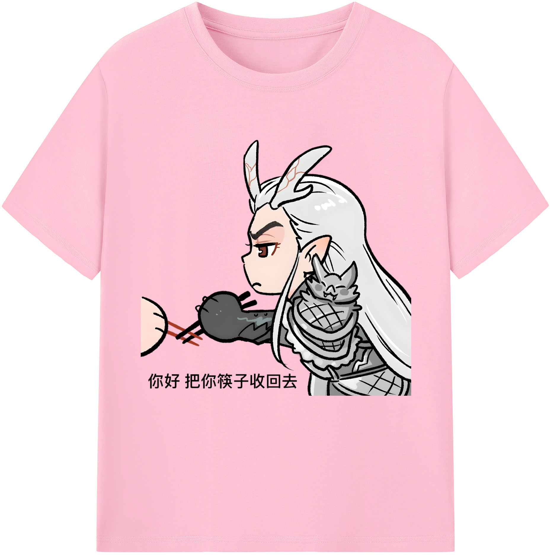 （画像用） Ne Zha 2 ナタ 魔童の大暴れ 綿100％半袖Tシャツ（フロントプリント）