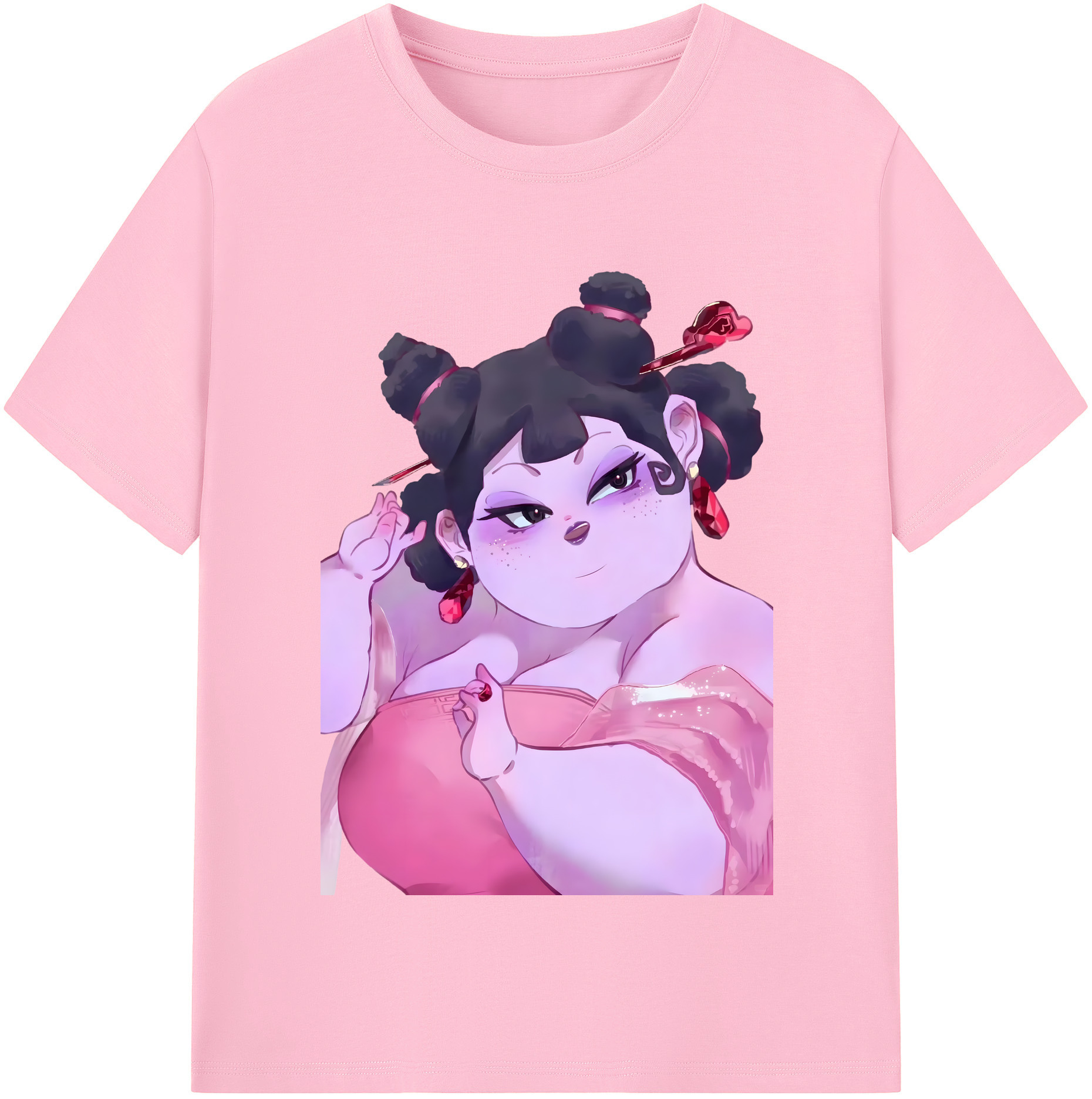 （画像用） Ne Zha 2 ナタ 魔童の大暴れ 綿100％半袖Tシャツ（フロントプリント）