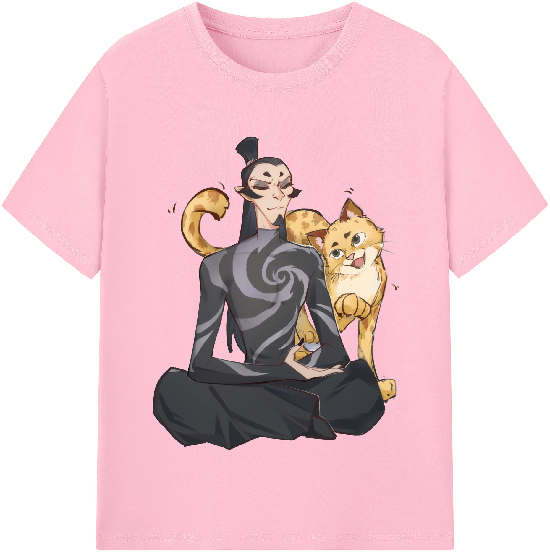 （画像用） Ne Zha 2 ナタ 魔童の大暴れ 綿100％半袖Tシャツ（フロントプリント）
