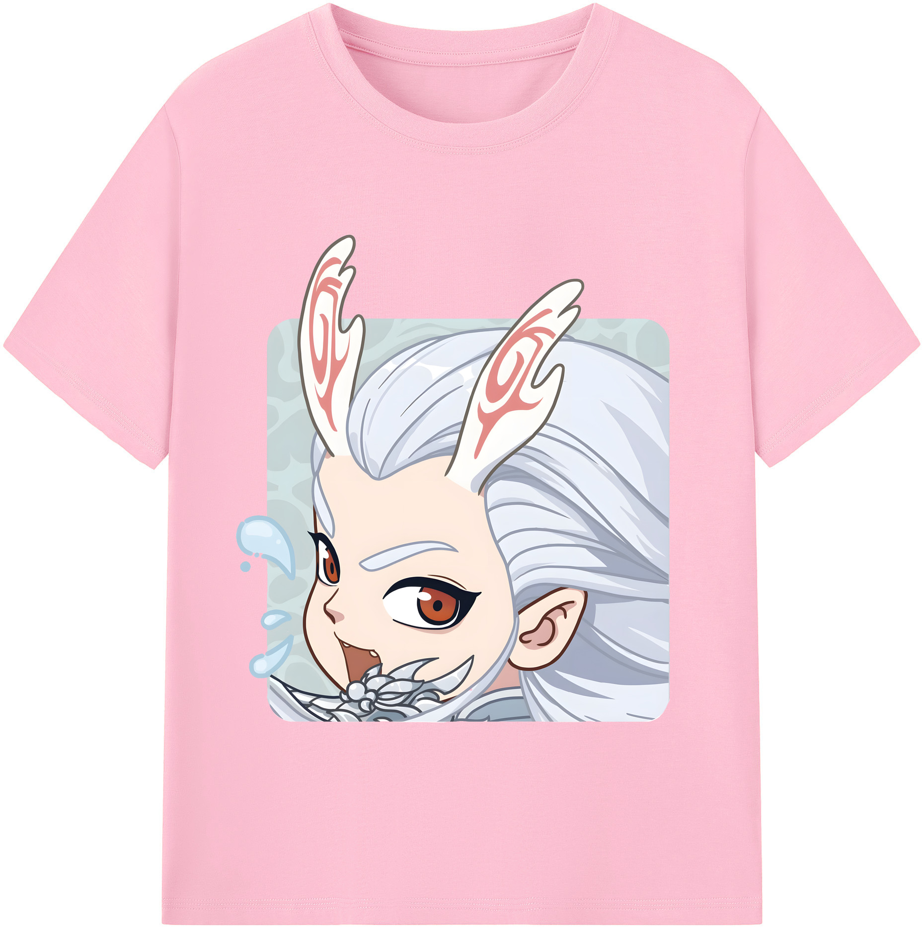 （画像用） Ne Zha 2 ナタ 魔童の大暴れ 綿100％半袖Tシャツ（フロントプリント）