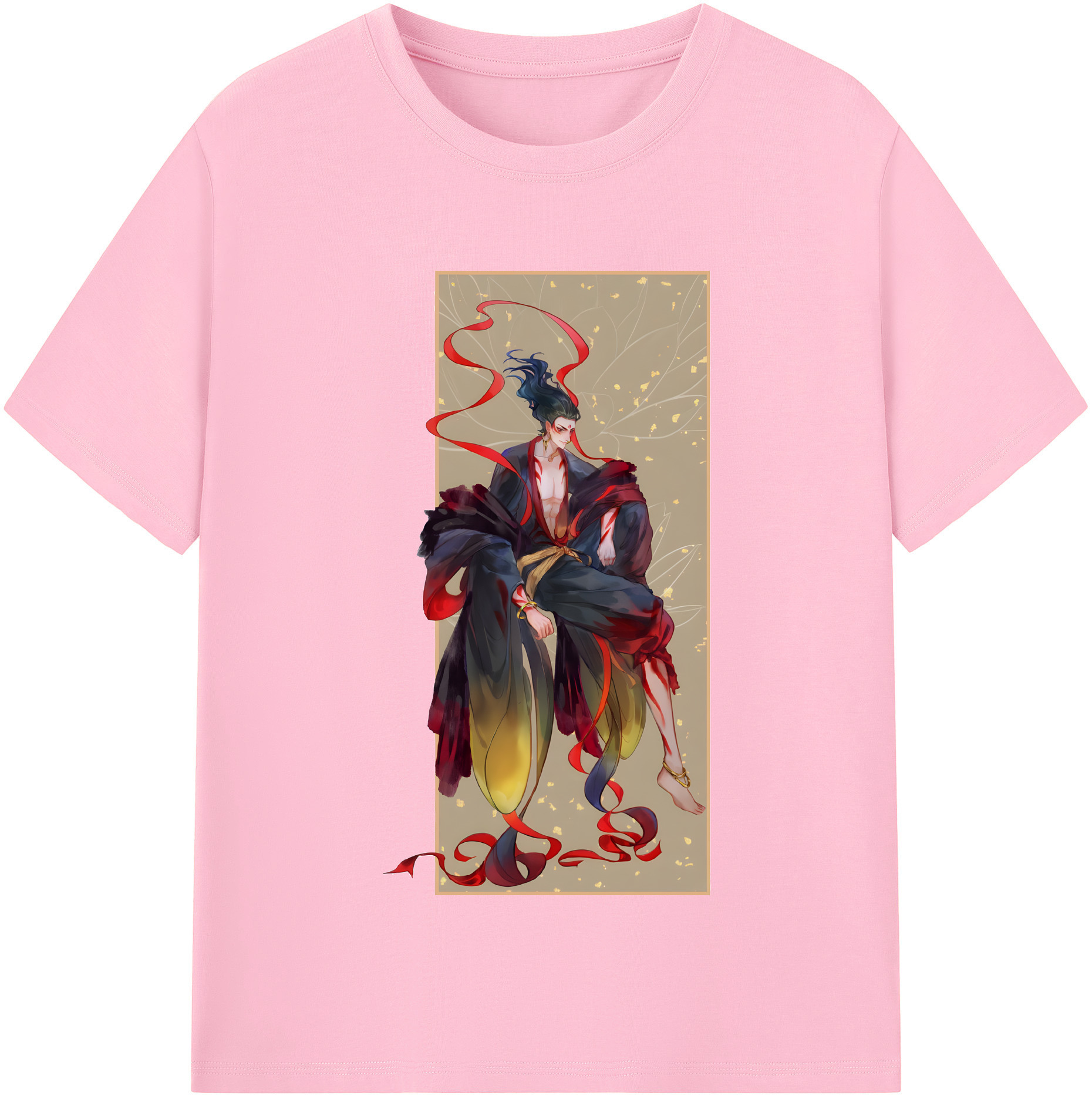 （画像用） Ne Zha 2 ナタ 魔童の大暴れ 綿100％半袖Tシャツ（フロントプリント）