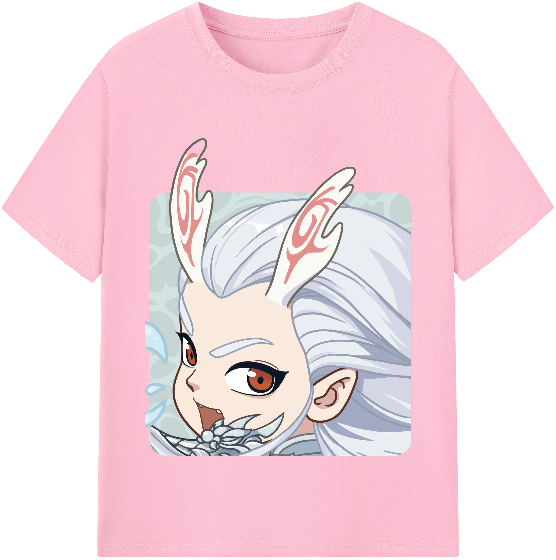 （画像用） Ne Zha 2 ナタ 魔童の大暴れ 綿100％半袖Tシャツ（フロントプリント）