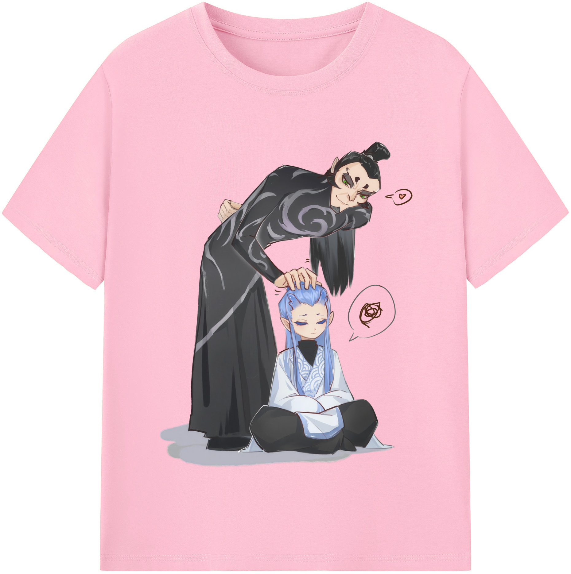 （画像用） Ne Zha 2 ナタ 魔童の大暴れ 綿100％半袖Tシャツ（フロントプリント）