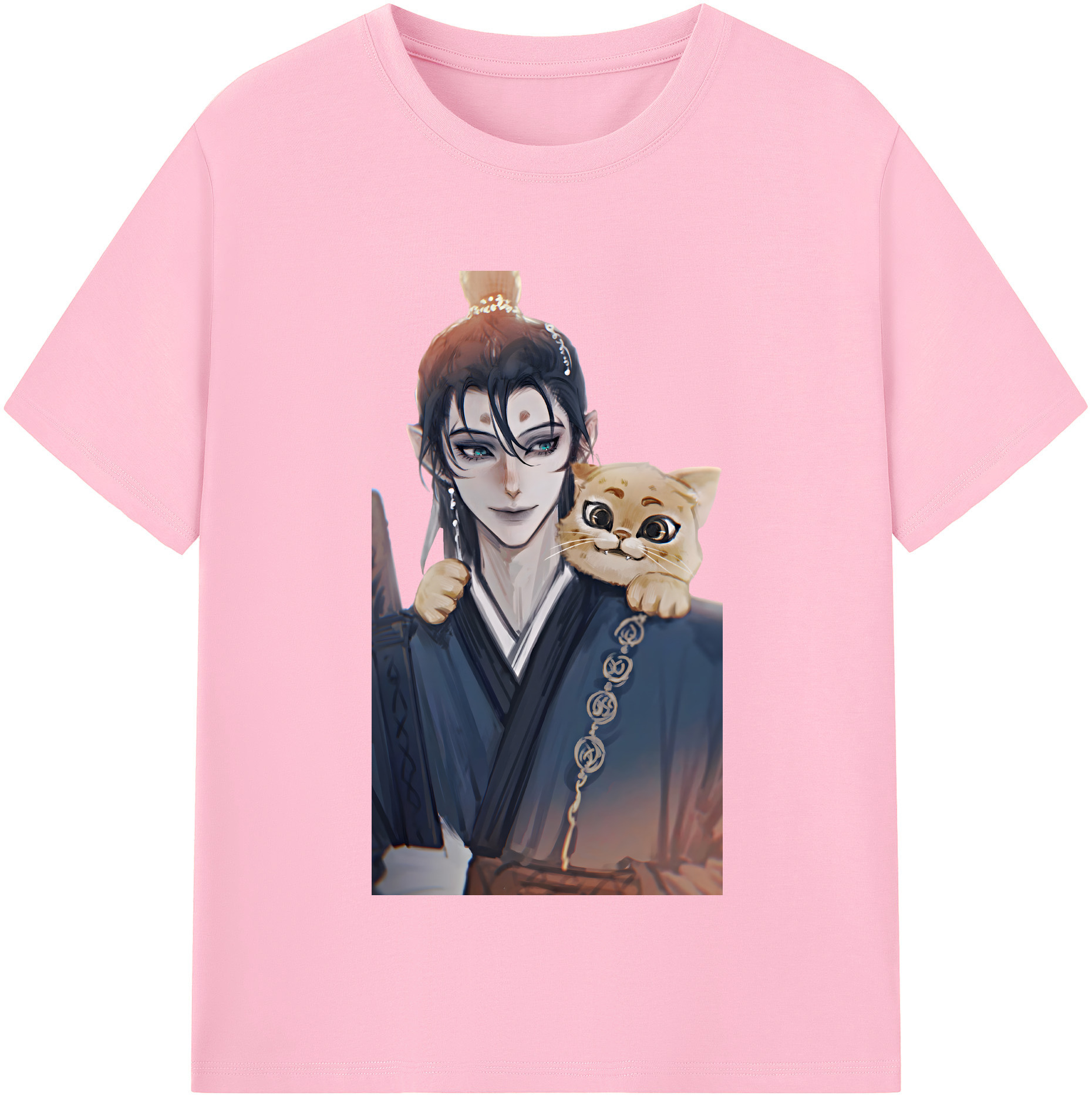 （画像用） Ne Zha 2 ナタ 魔童の大暴れ 綿100％半袖Tシャツ（フロントプリント）
