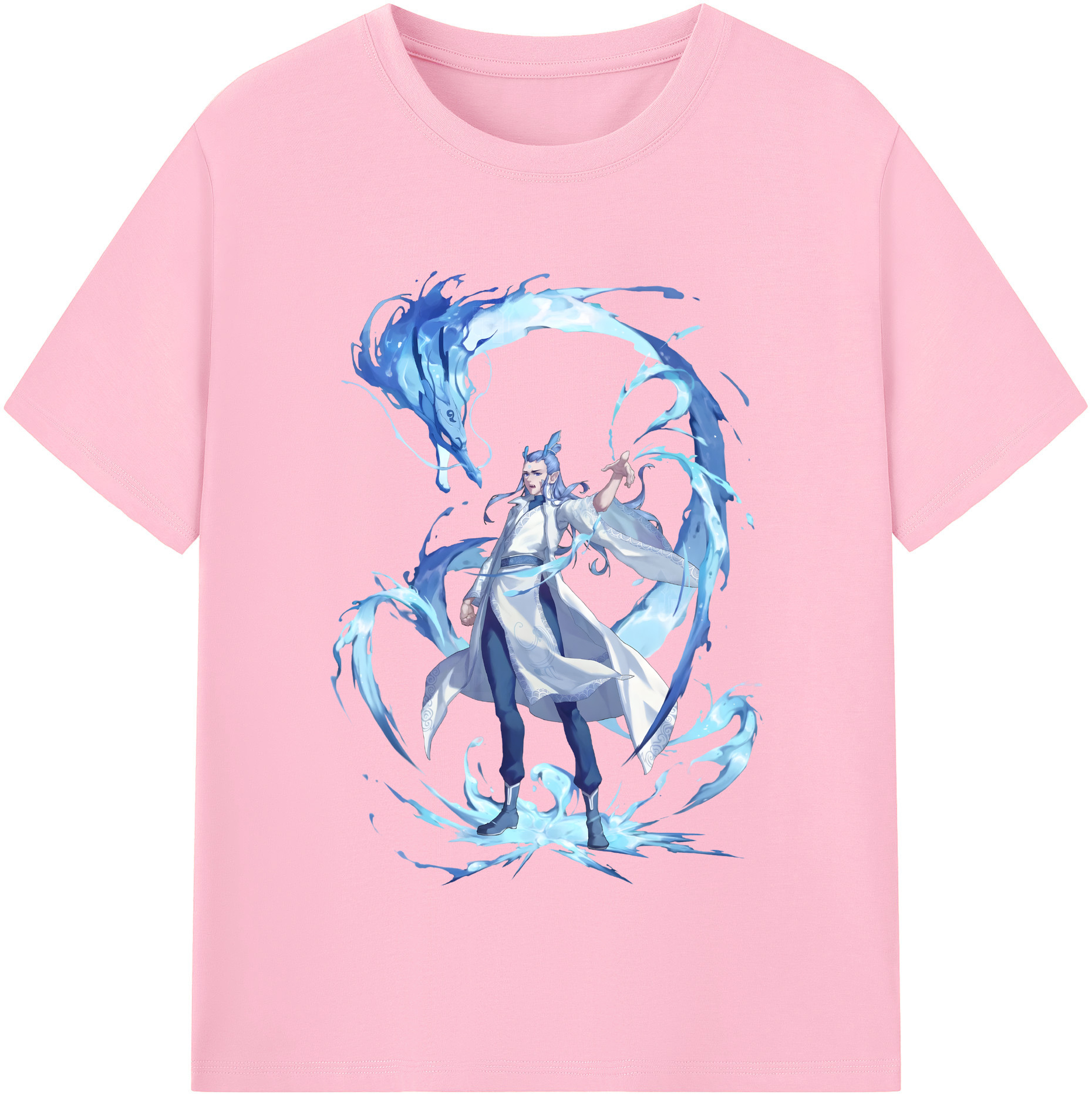 （画像用） Ne Zha 2 ナタ 魔童の大暴れ 綿100％半袖Tシャツ（フロントプリント）
