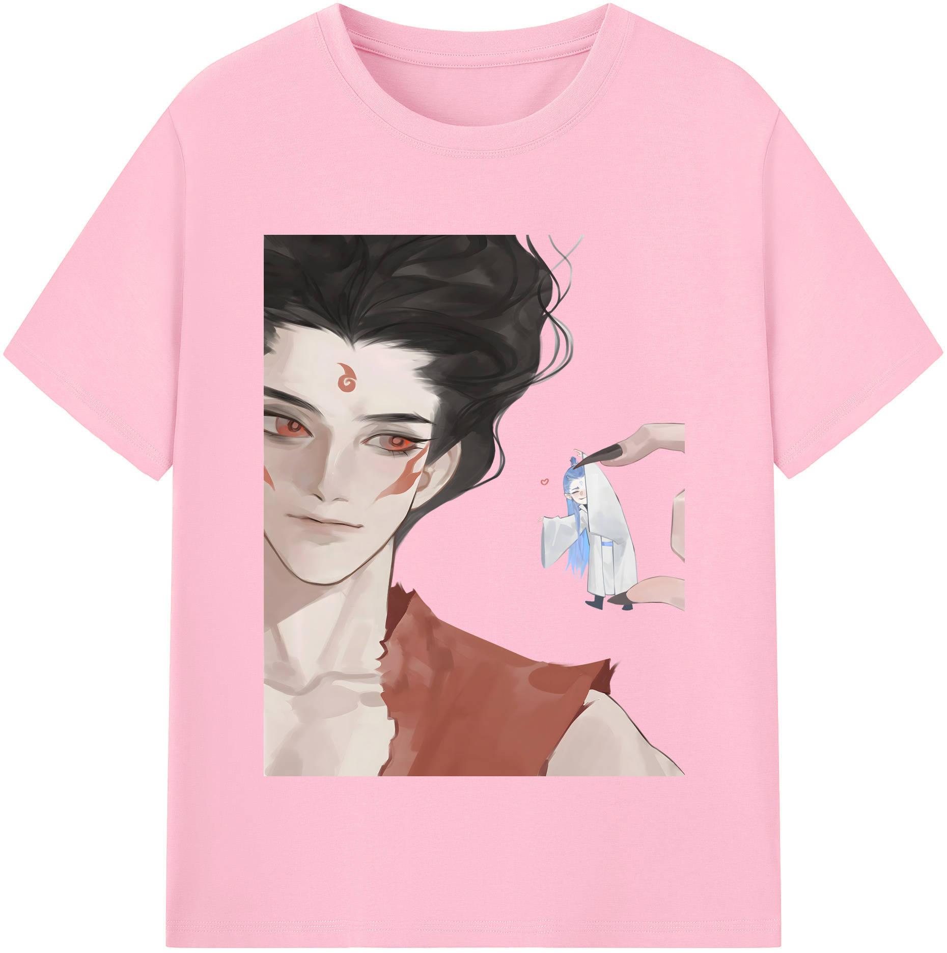 （画像用） Ne Zha 2 ナタ 魔童の大暴れ 綿100％半袖Tシャツ（フロントプリント）