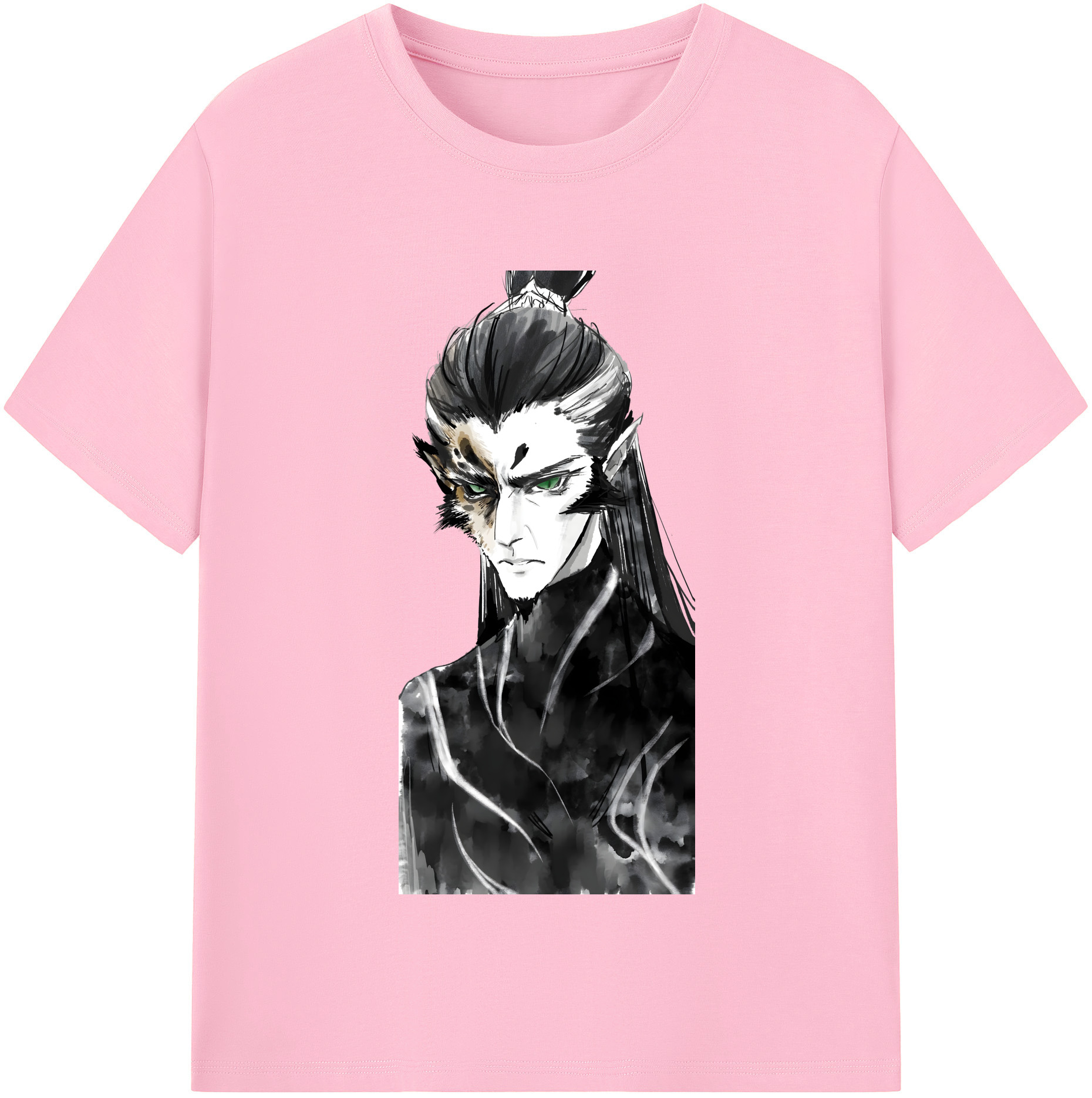 （画像用） Ne Zha 2 ナタ 魔童の大暴れ 綿100％半袖Tシャツ（フロントプリント）