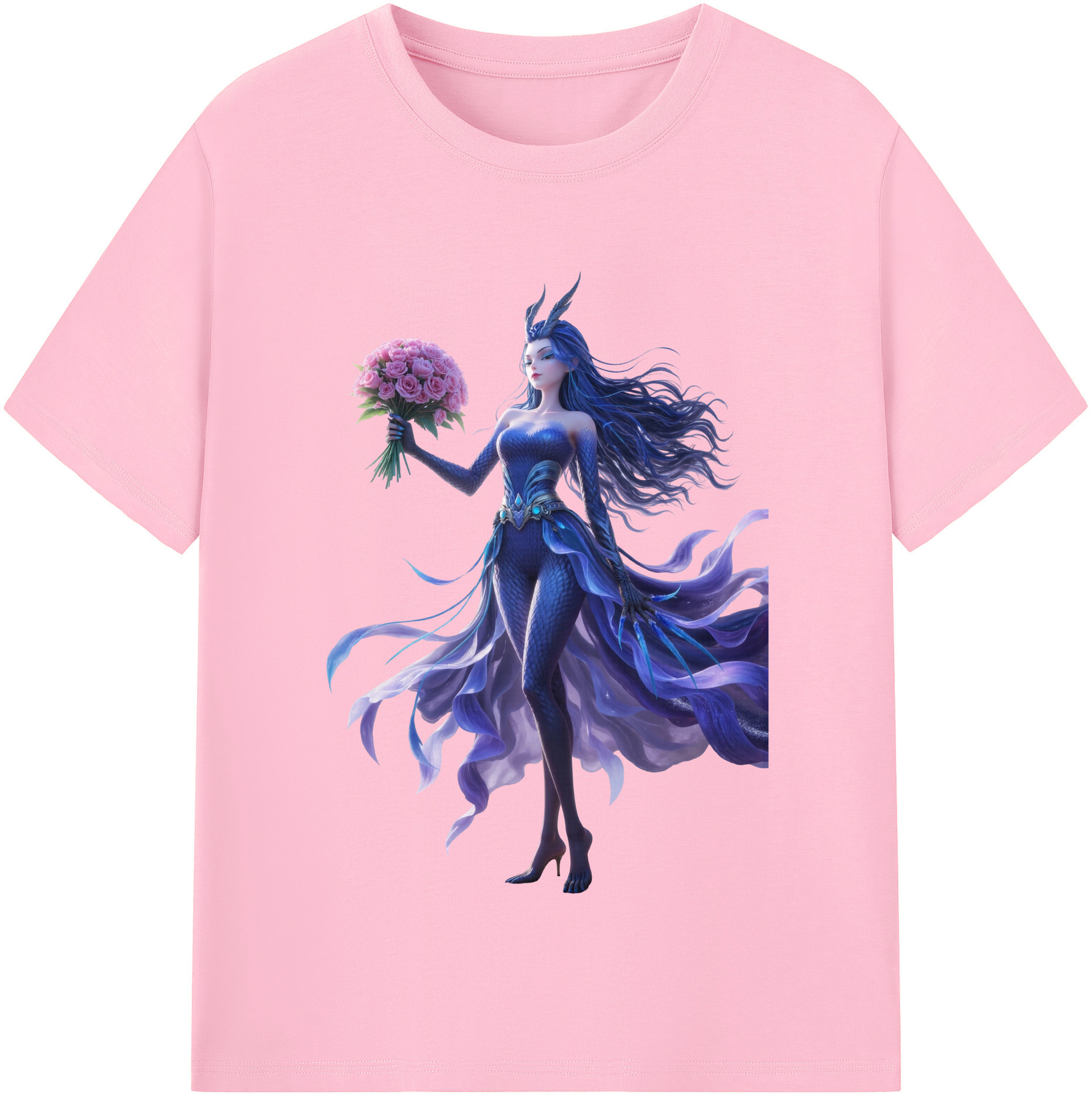 （画像用） Ne Zha 2 ナタ 魔童の大暴れ 綿100％半袖Tシャツ（フロントプリント）