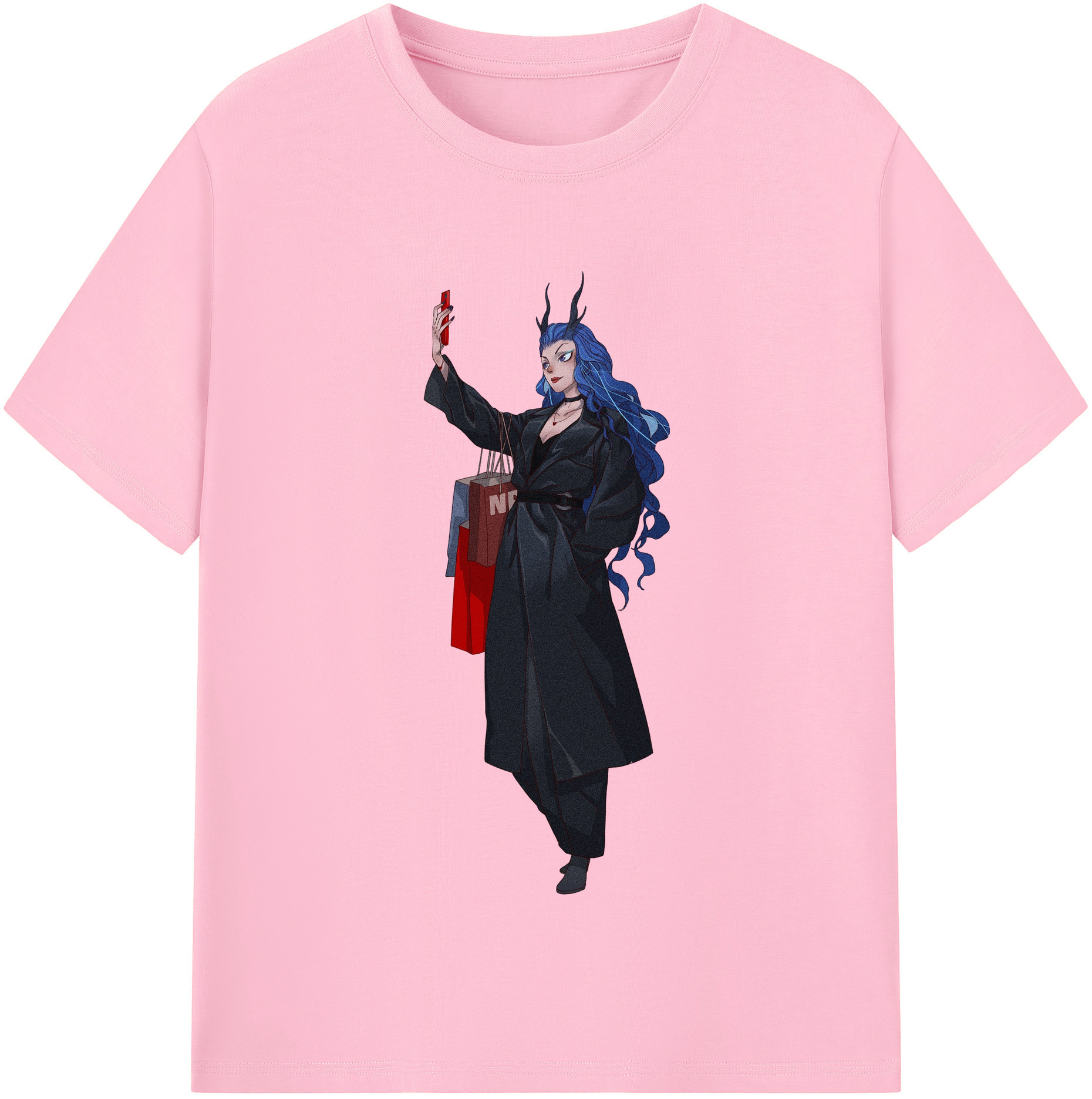 （画像用） Ne Zha 2 ナタ 魔童の大暴れ 綿100％半袖Tシャツ（フロントプリント）