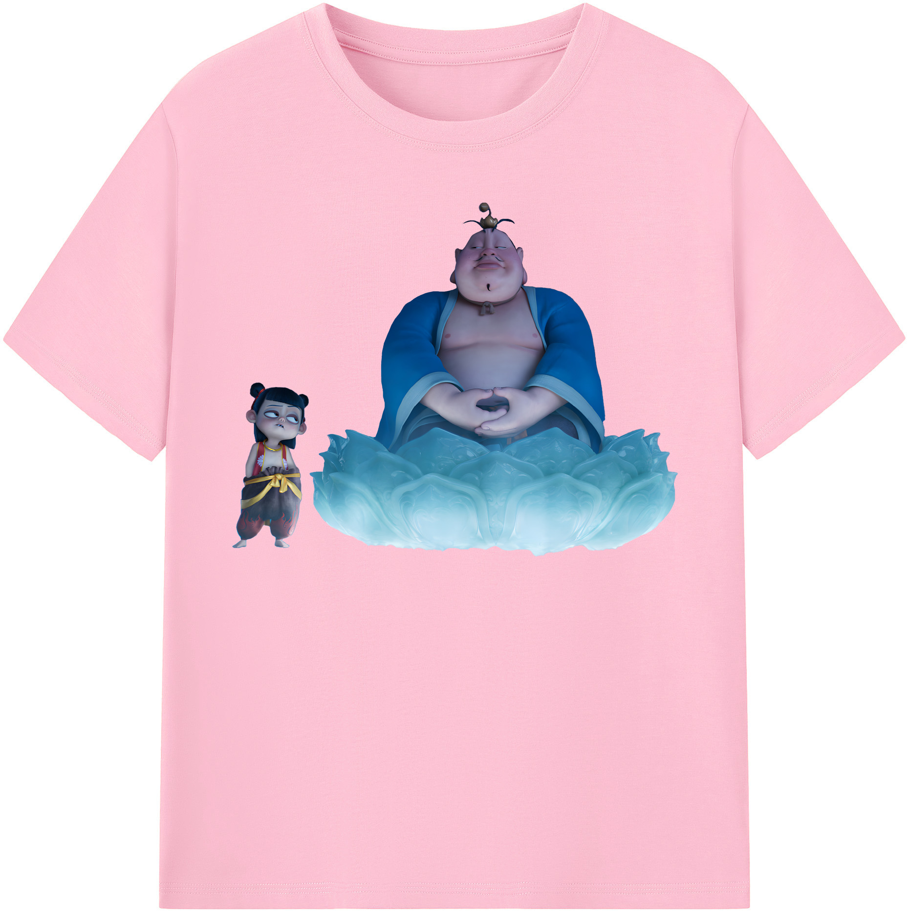 （画像用） Ne Zha 2 ナタ 魔童の大暴れ 綿100％半袖Tシャツ（フロントプリント）