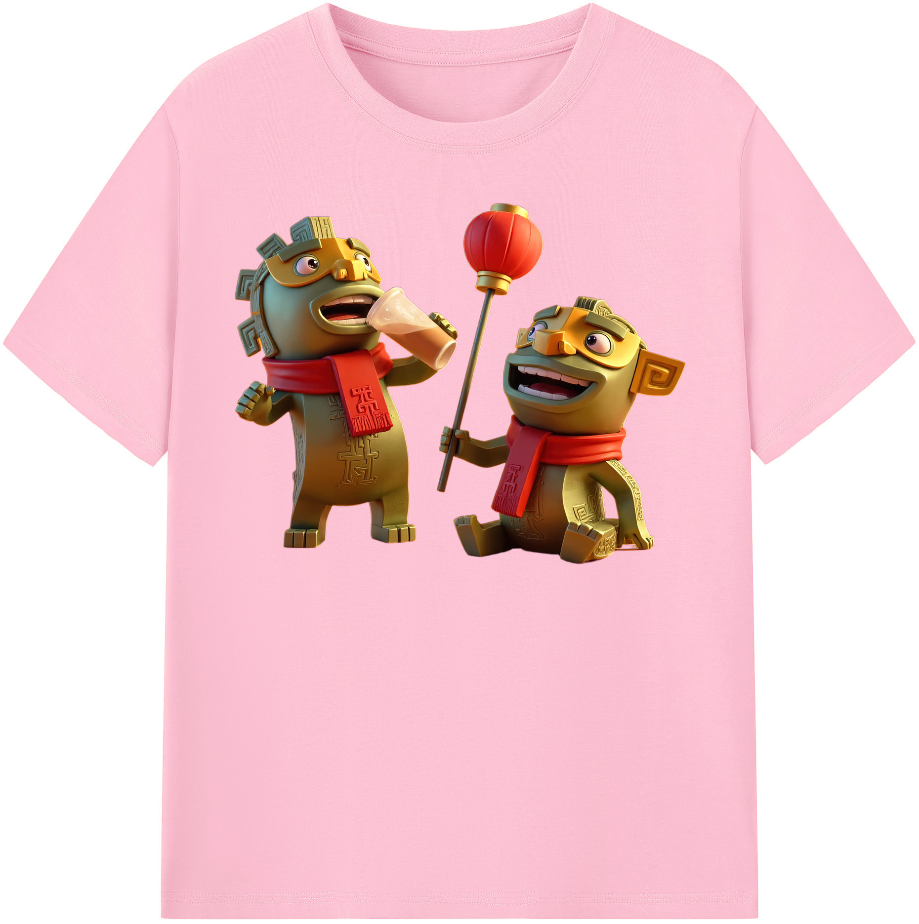 （画像用） Ne Zha 2 ナタ 魔童の大暴れ 綿100％半袖Tシャツ（フロントプリント）